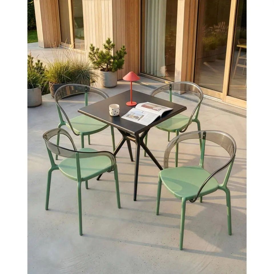 MALEVIZI - Tuinstoel set van 4 - Groen - Kunststof