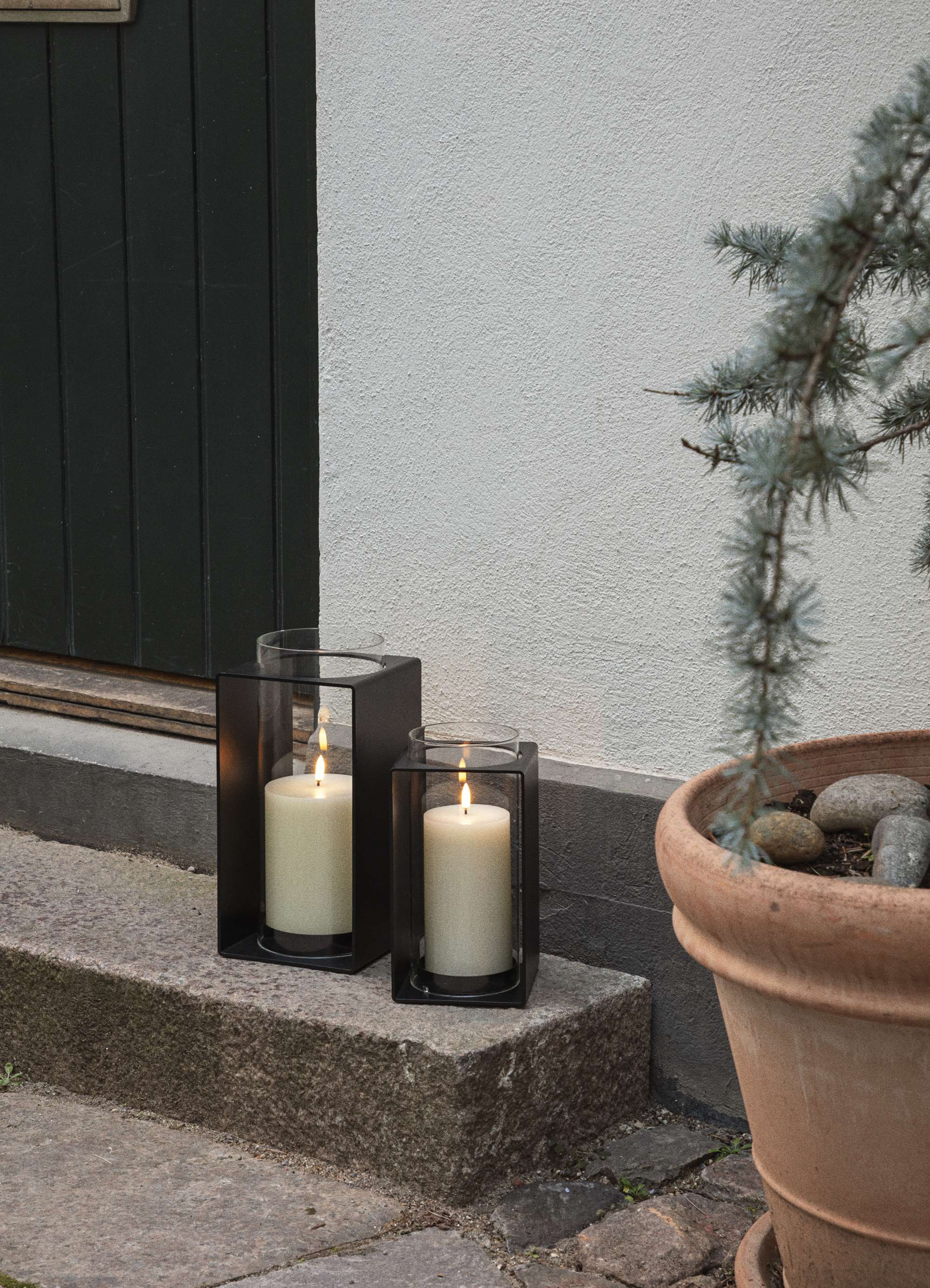 Glow Lantern 30 cm Black