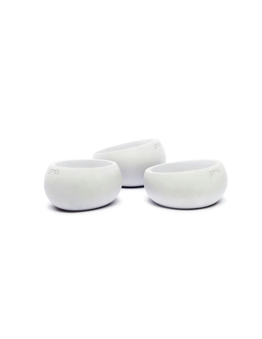 BRUT - Lot de 3 photophores en béton naturel