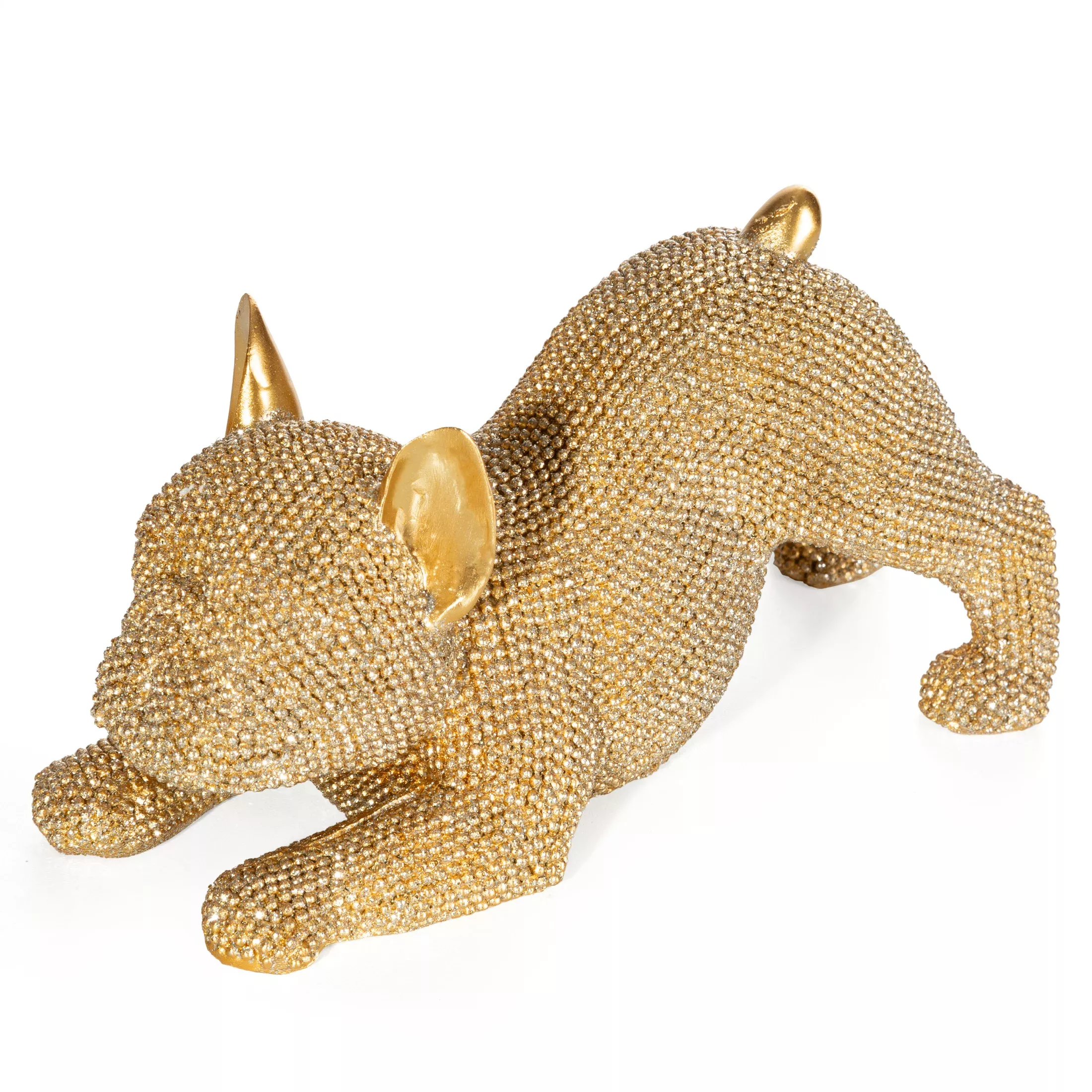 Figurka złota pieso drobnym strukturalnym wzorze 19x8x9 cm ELDO 5