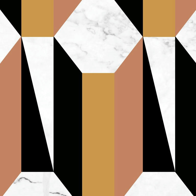 VINTAGE 70'S - Bandeau PVC lot de 2 : L 70cmxH 30cm Multicolore Graphique Vintage