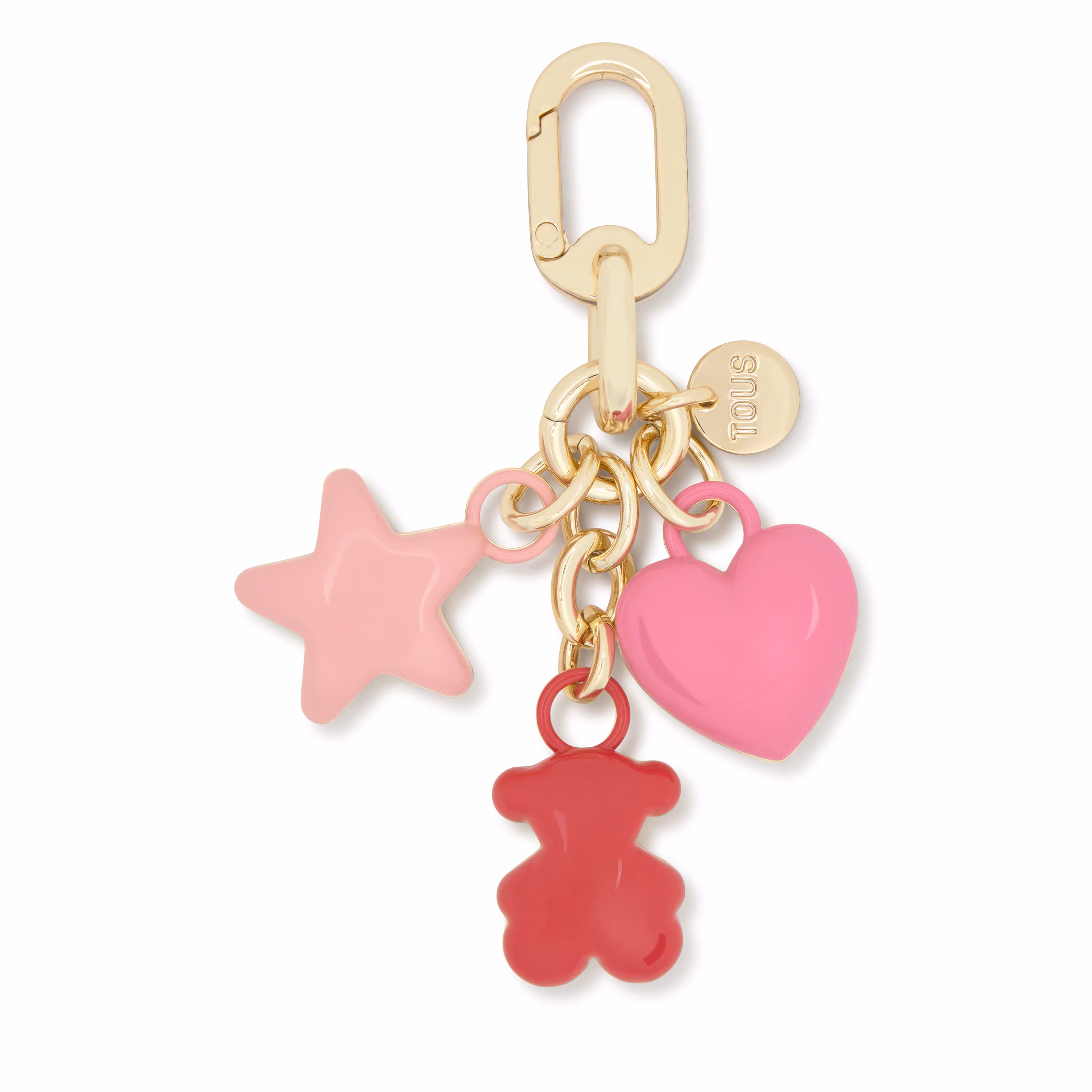 Llavero rojo y dorado Puffed Motifs