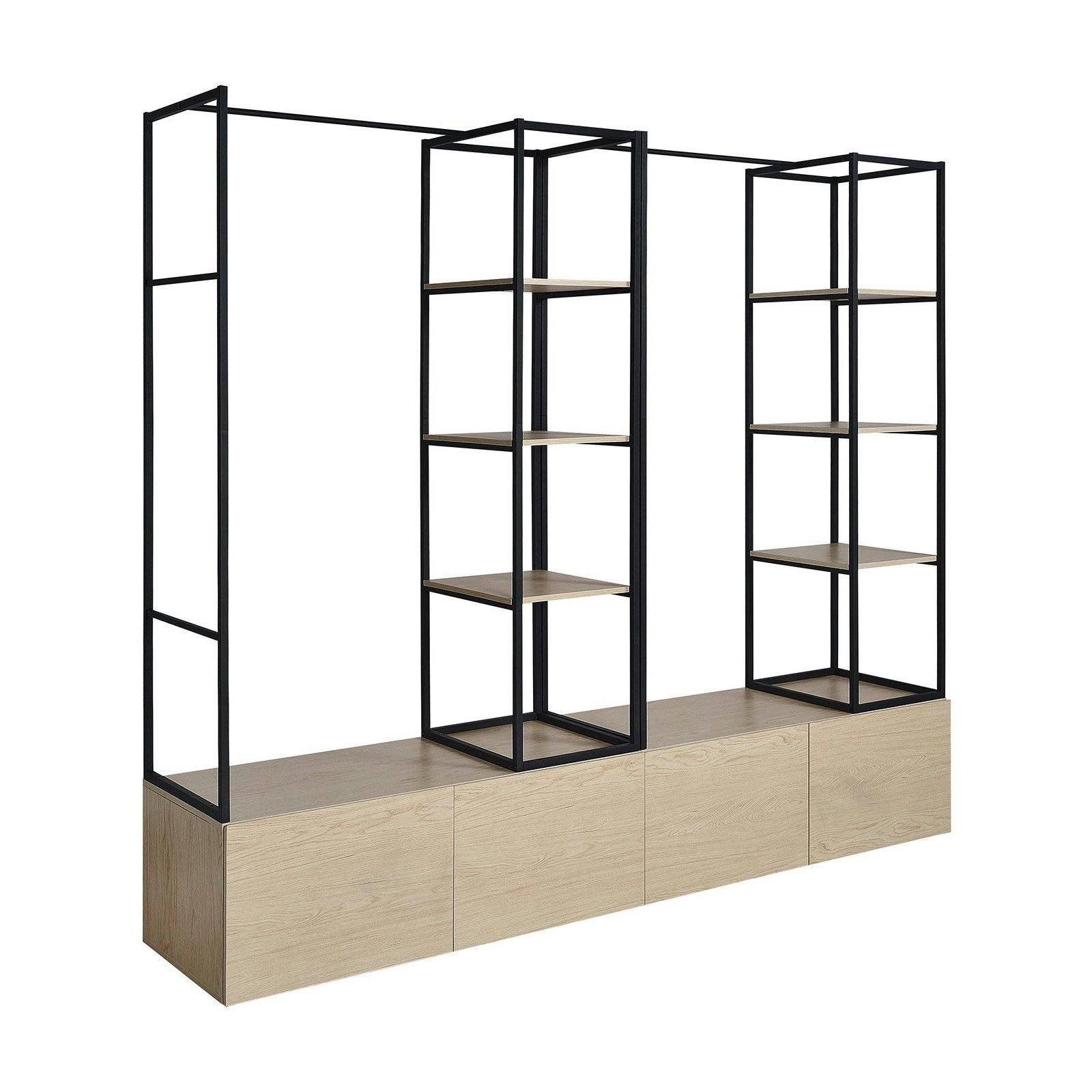 KLEID - Portant vêtements bois et métal  - Lot de 2