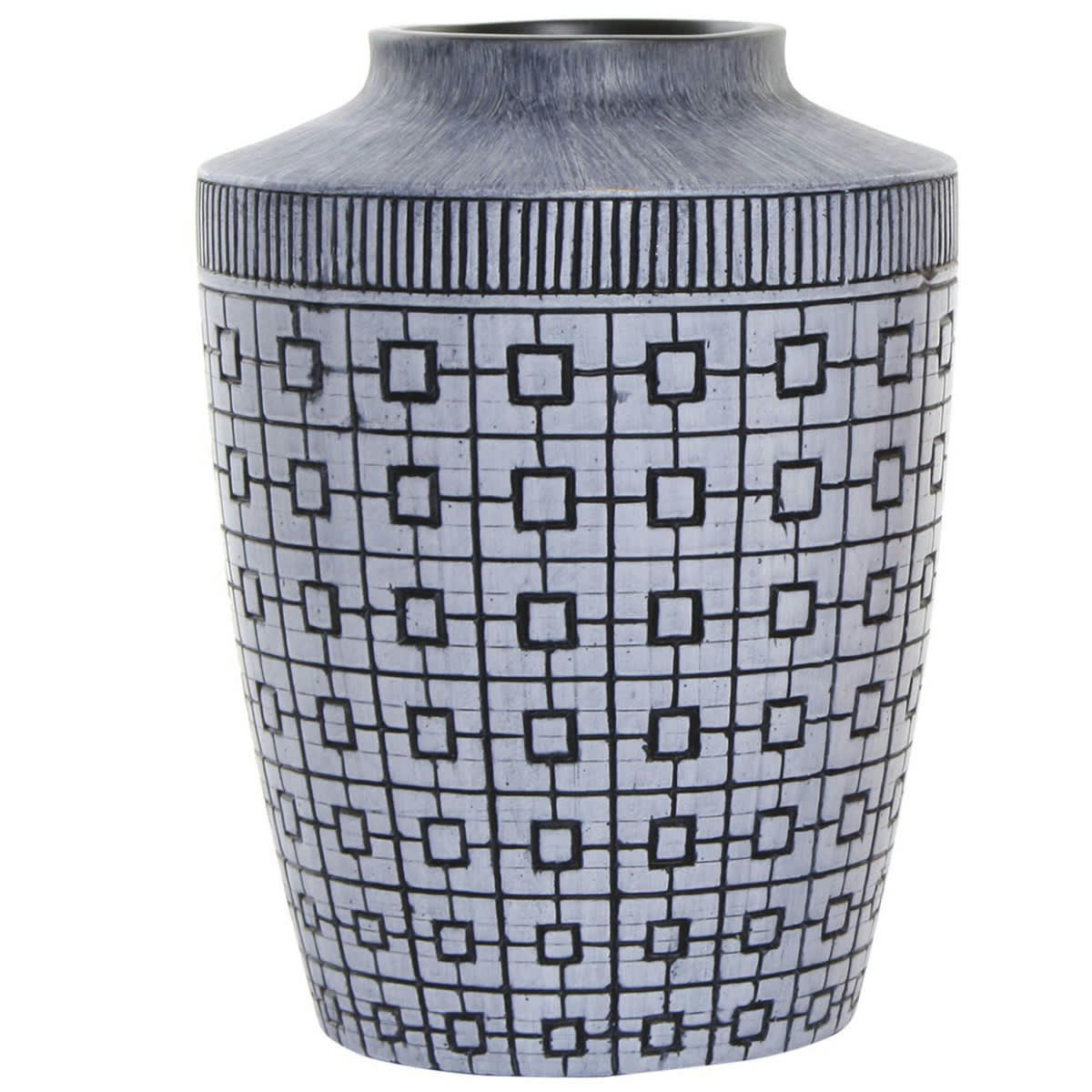 - Vase en résine bleu oriental 25 cm