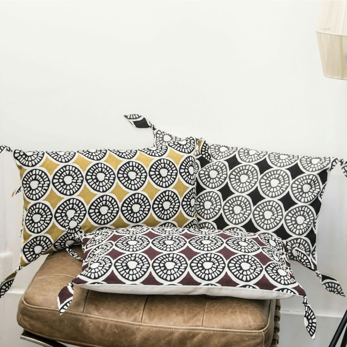 BOUBOU - Housse de coussin coton  50x30 prune