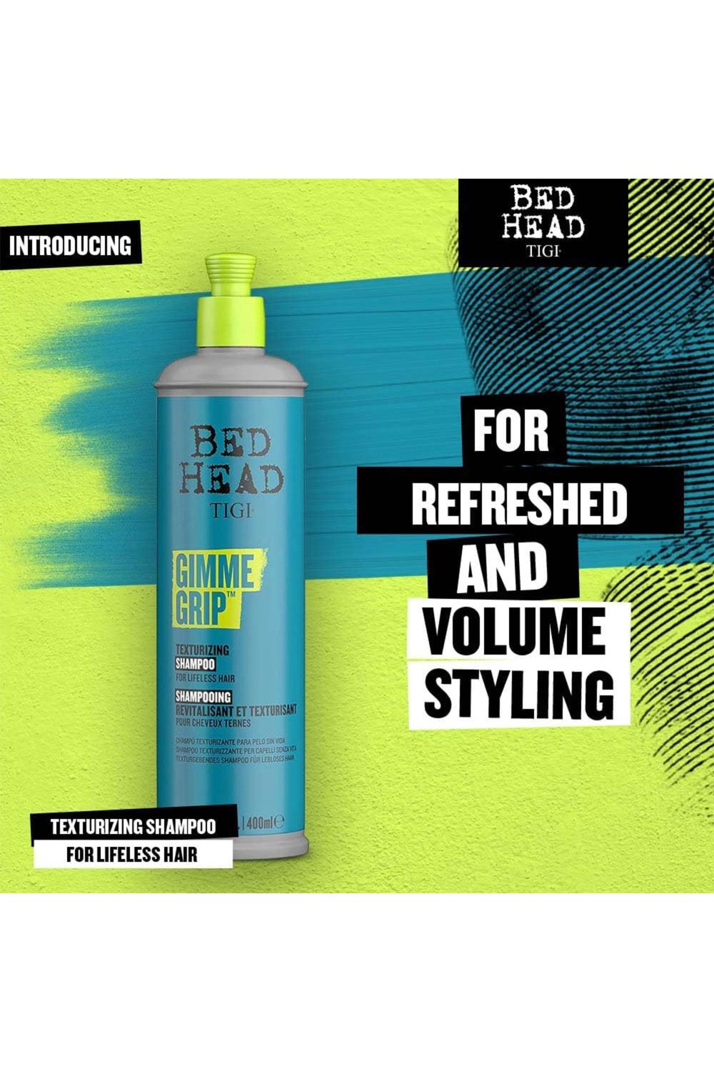 Tigi Gimme Grip Texturising 'Shampoo' for Hair Texture 400ml, 2pk