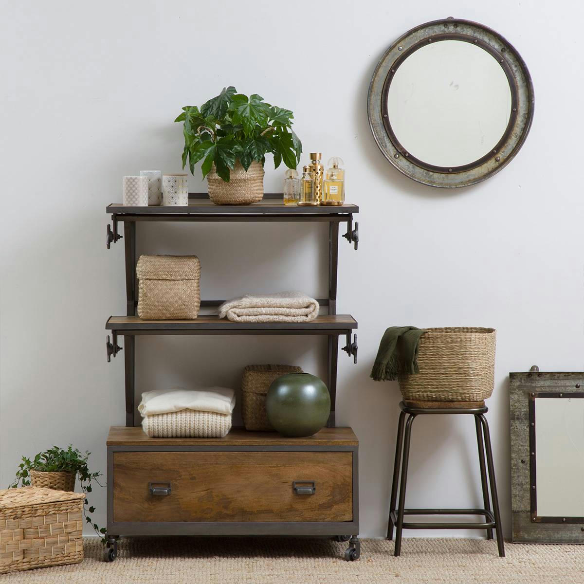 BRISBANE - Etagère en bois marron 80 cm