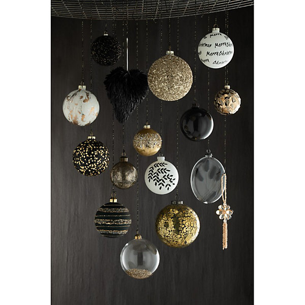 Boite de 6 boules de Noël en verre marron 8x8x8 cm