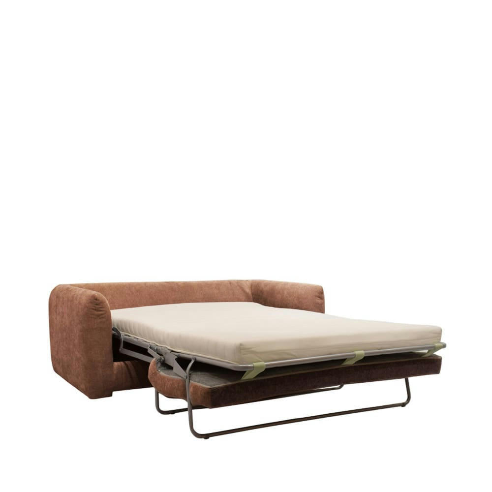 WIAME - Canapé convertible 2,5 places en tissu terracotta