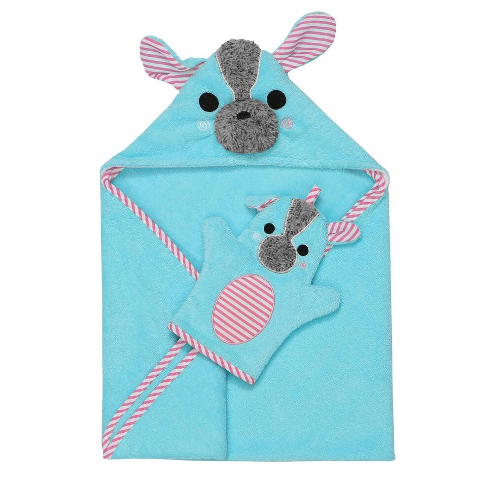 ZOOCCHINI Baby Snow Terry Hooded Bath Towel - Yoko the Yorkie