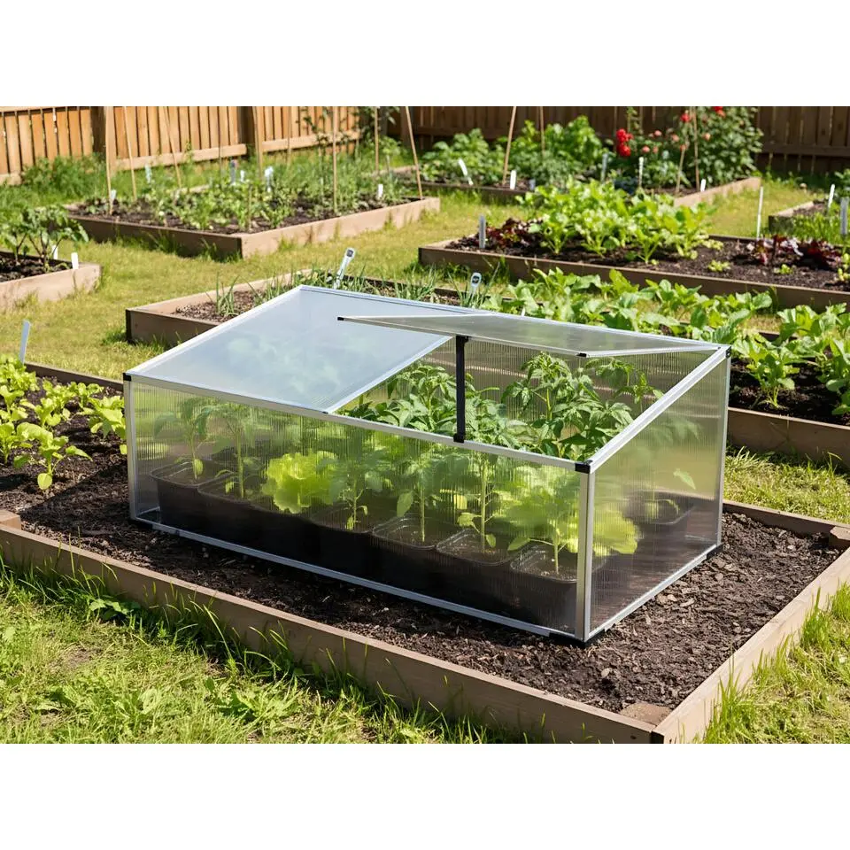 SERIFOS - Tuinkas - Zilver - 41 cm - Polycarbonaat