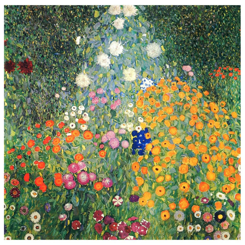 - Tableau impression sur toile Jardin de Fleurs Gustav Klimt 90x90cm