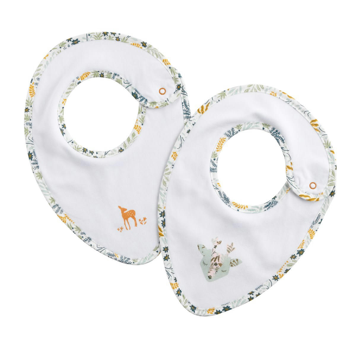 PROMENONS NOUS - Bavoirs en coton blanc