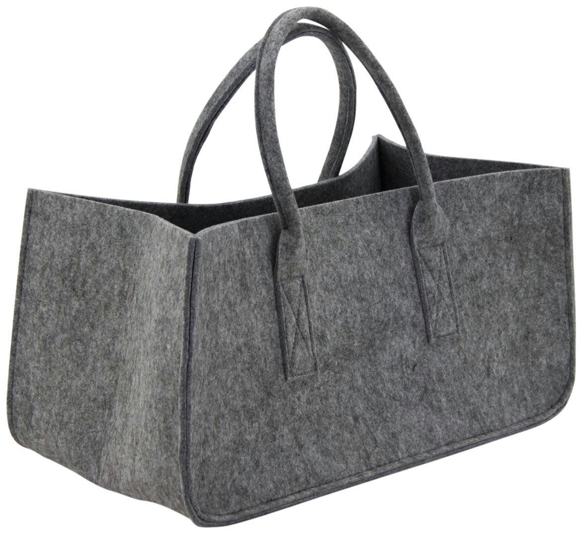 - Sac à bûches gris en feutrine