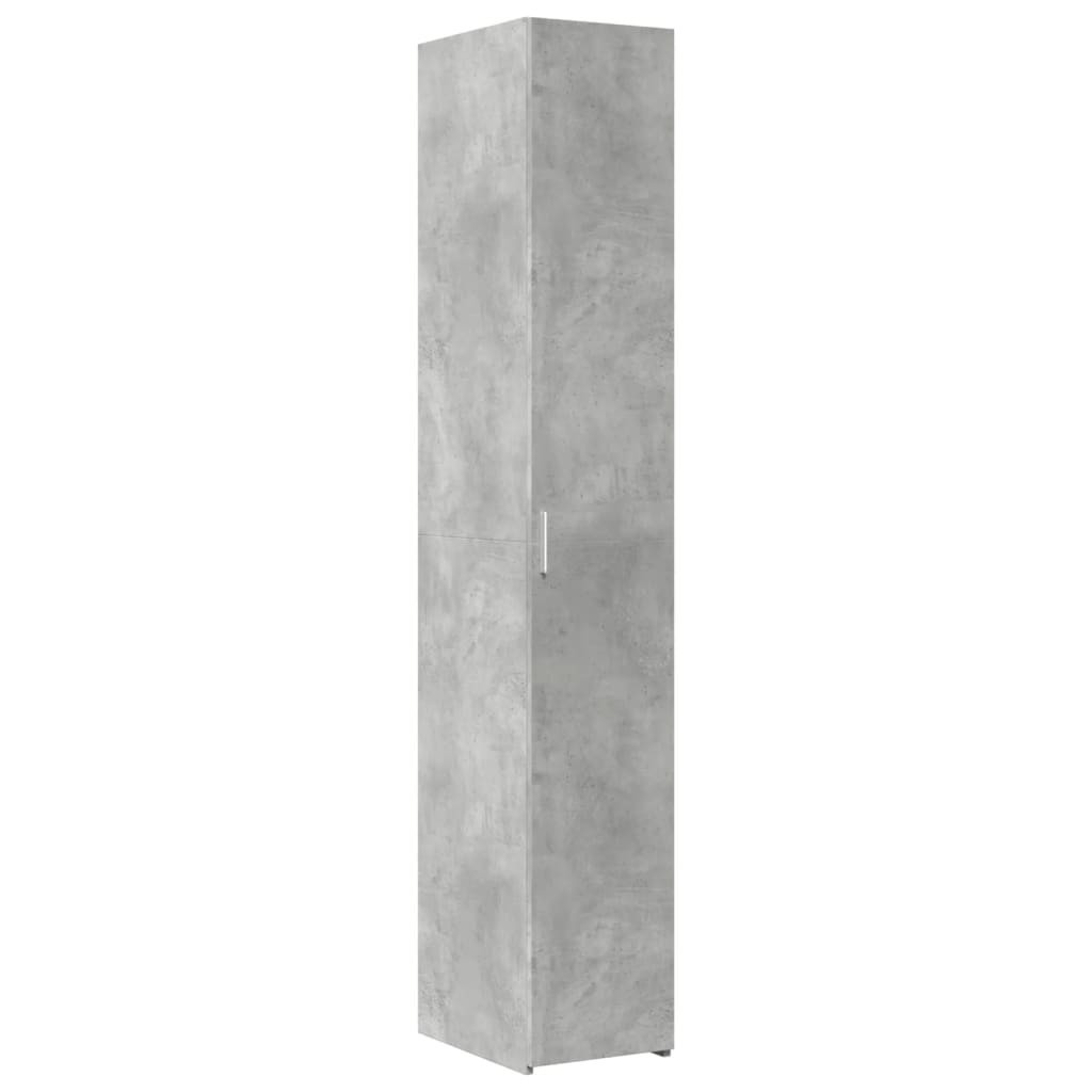 Szafka Szara Beton z Drzwiami z Półkami 30x42.5x185 cm do Salonu