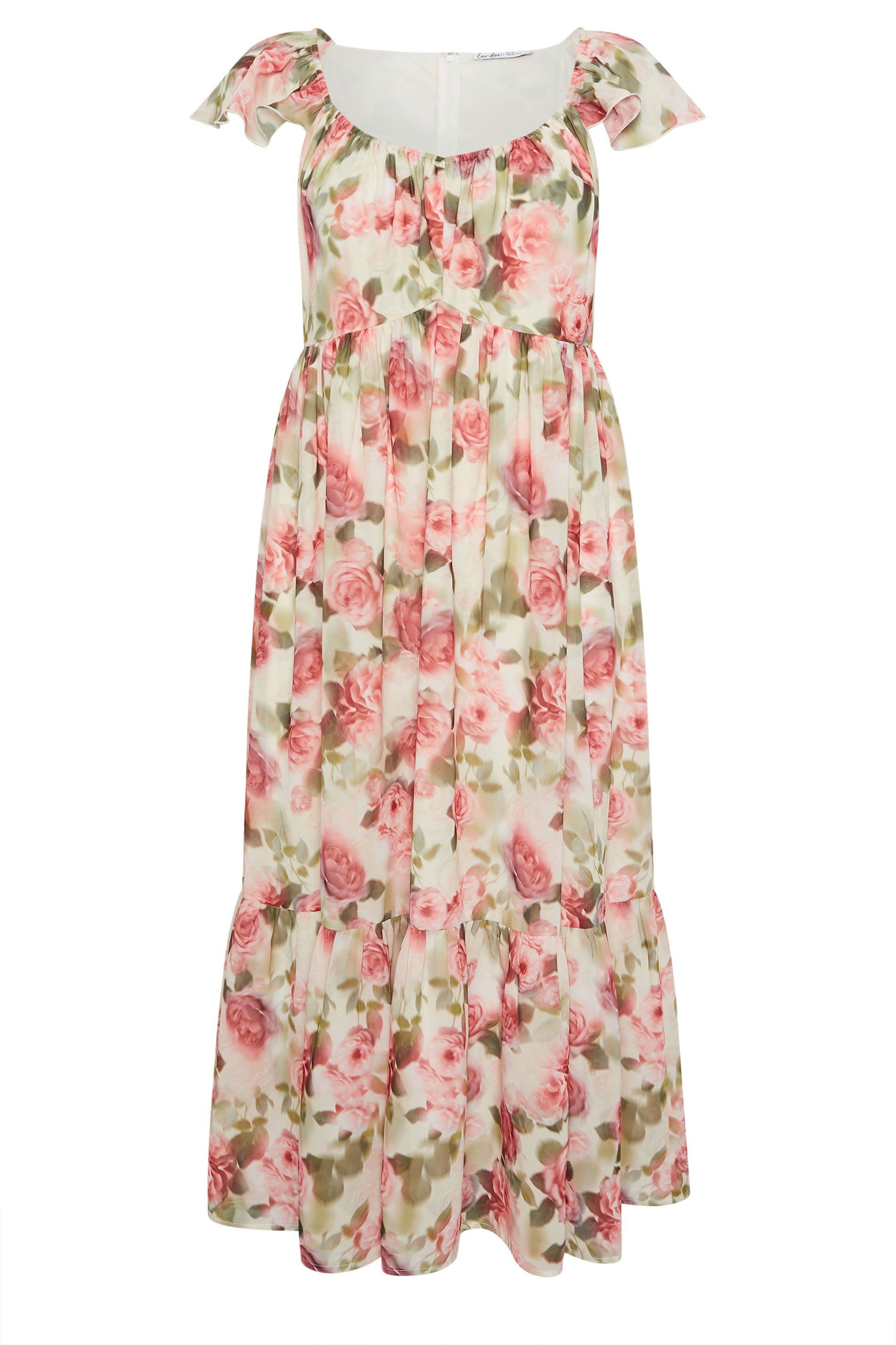 Yours Floral Tiered Maxi Dress