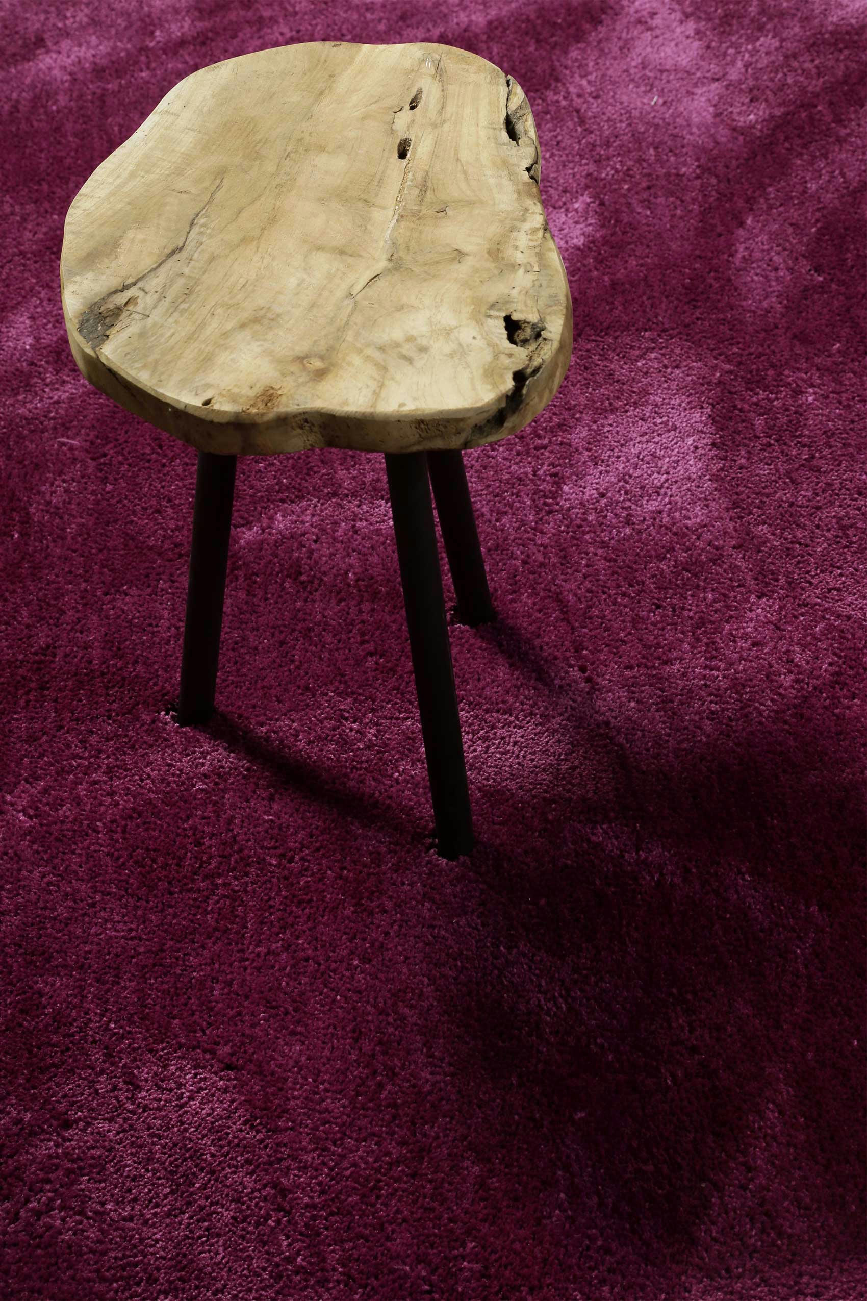 PISA - Tapis en microfibre dense fuchsia foncé 160x230 cm