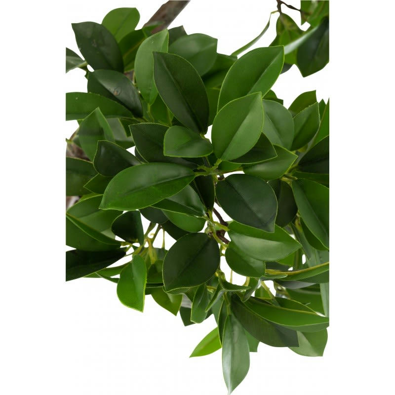 FICUS - Arbre en pot ficus plastique vert et noir H120cm