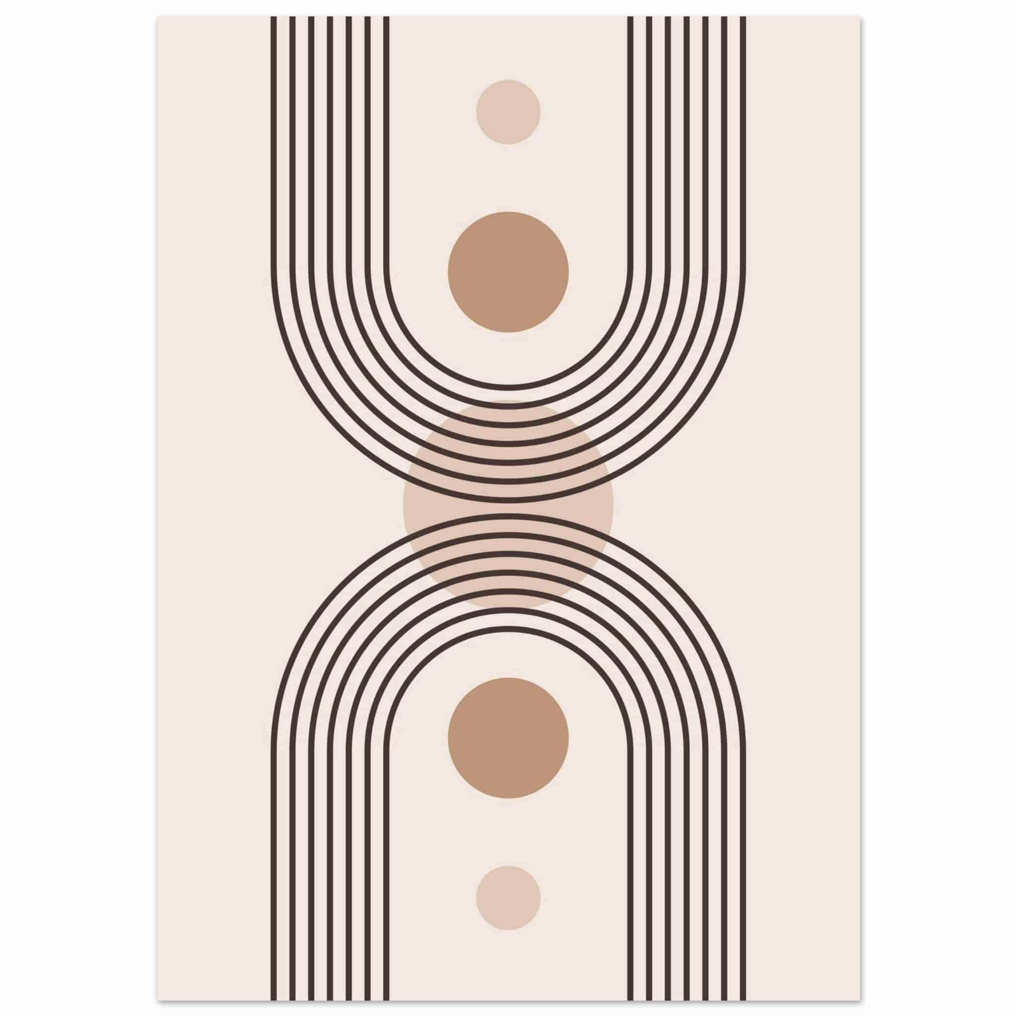 Artfulprints Poster Boho – Central calm  - 50x70 cm - Grijs
