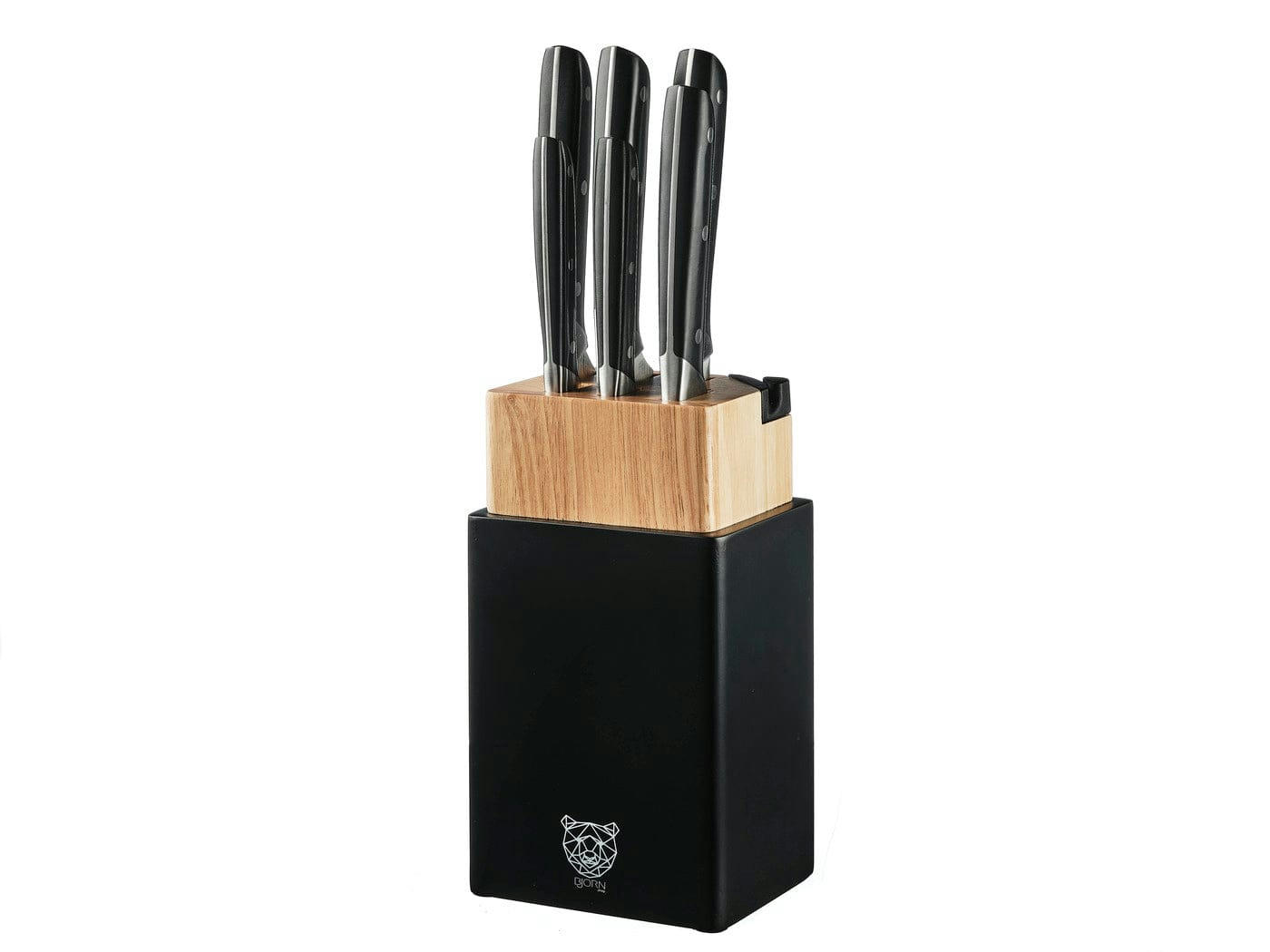 NUDE - Lot de 8 couteaux en inox noir