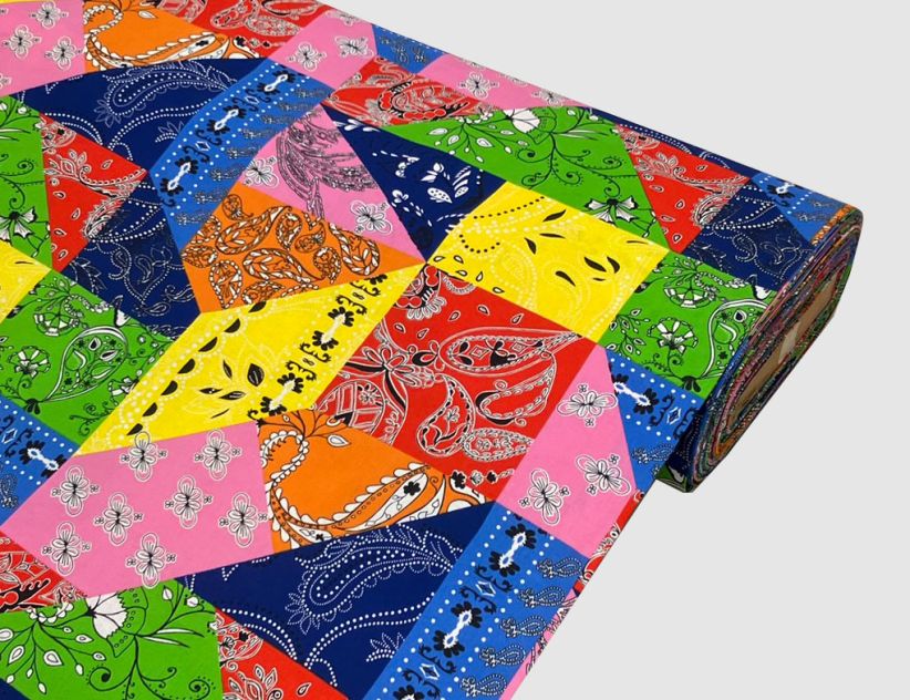 Dekostoff Patchwork Bunt