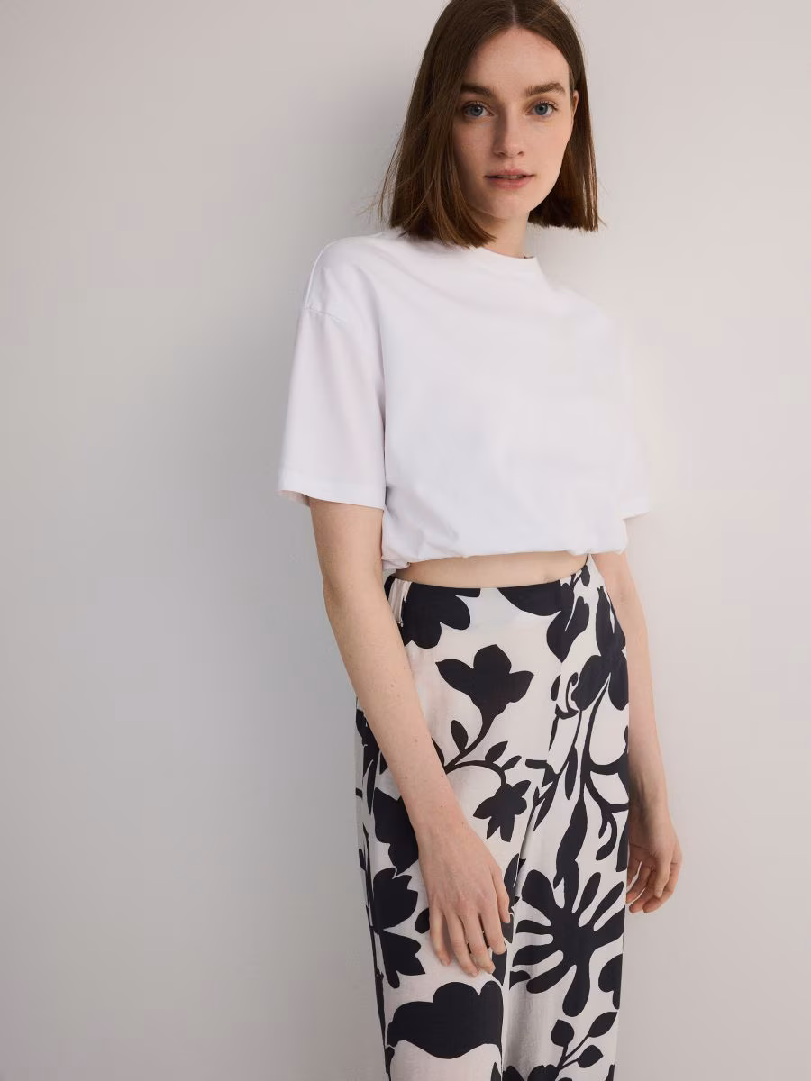 Patterned Palazzo Trousers