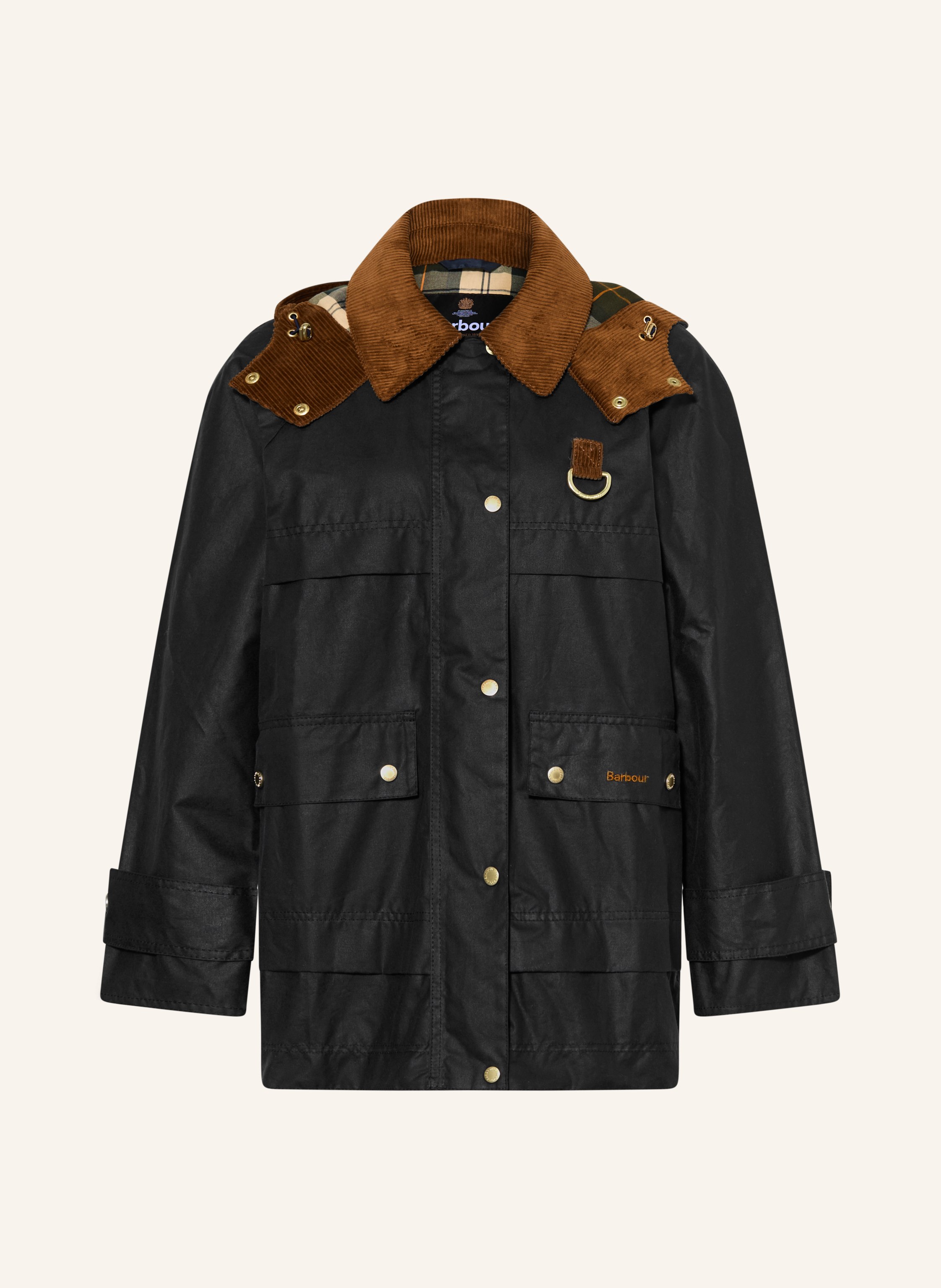 Barbour Jacke WRENWOOD WAX mit abnehmbarer Kapuze