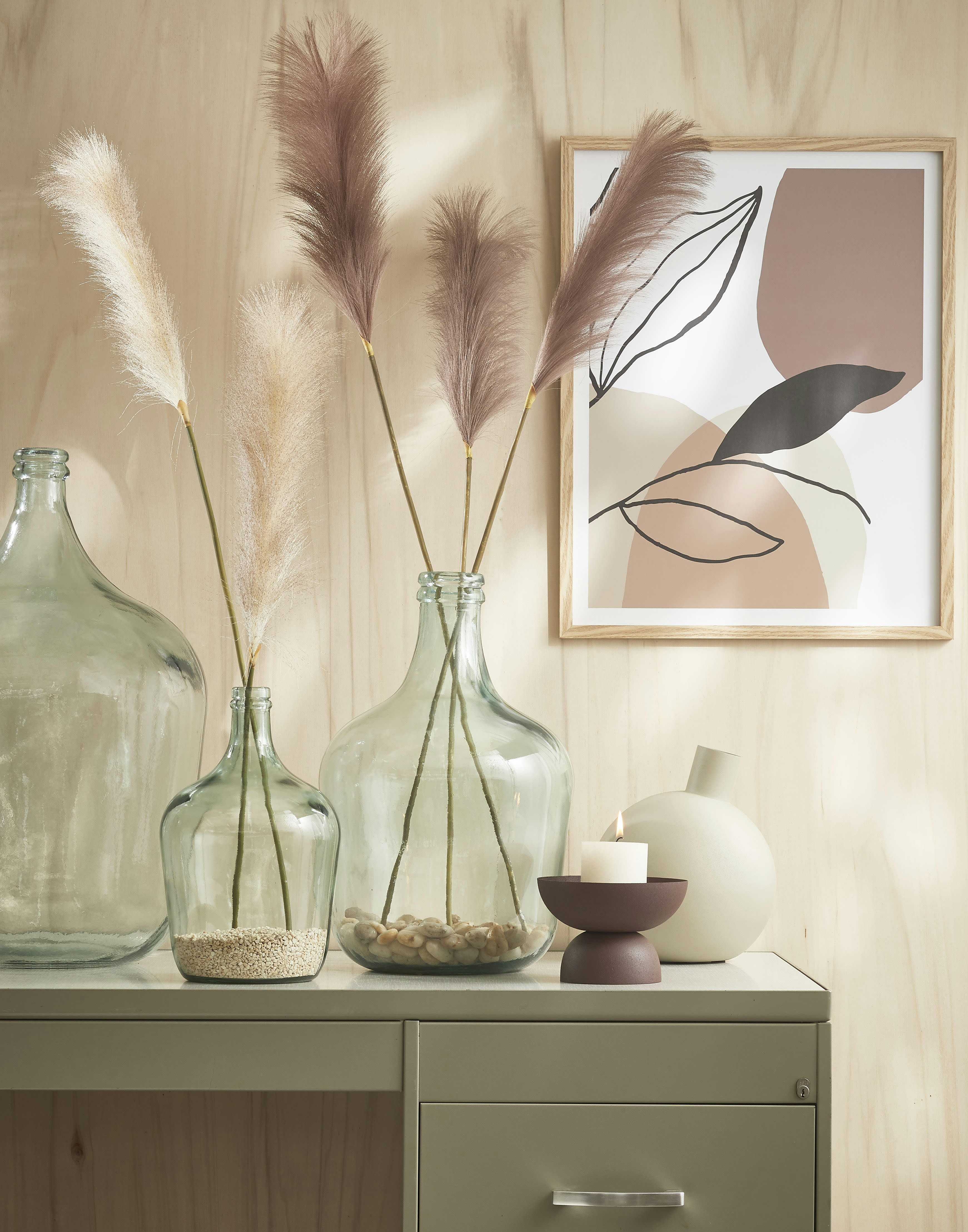 DIEGO - Vase bouteille en verre recyclé H42