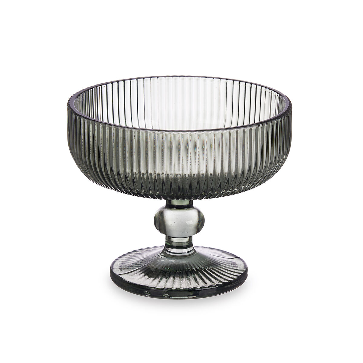 Taça de gelado riscas verde em vidro 31cl