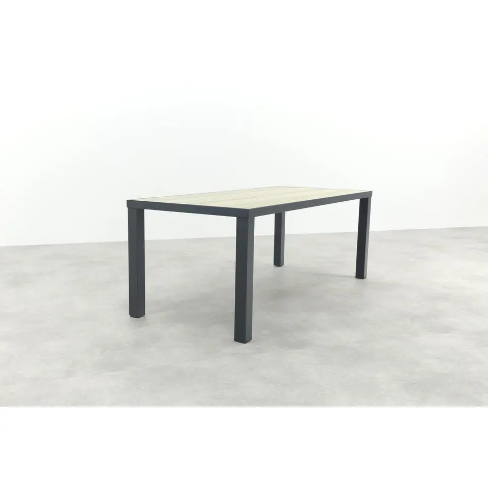 VDG Nola tuintafel 210x90 cm. - Antraciet/Houtlook