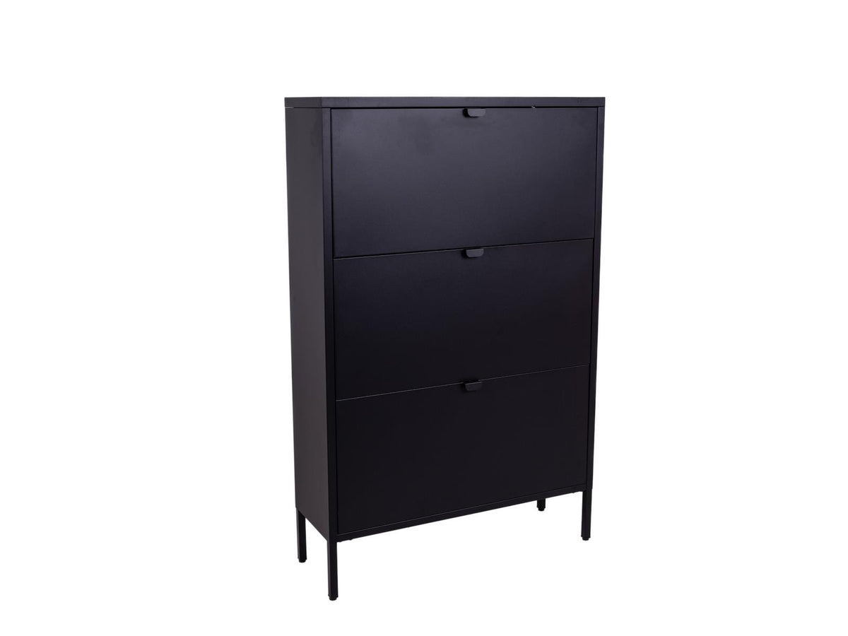 MaximaVida metalen locker schoenenkast Finn 25 x 80 x 125 cm zwart