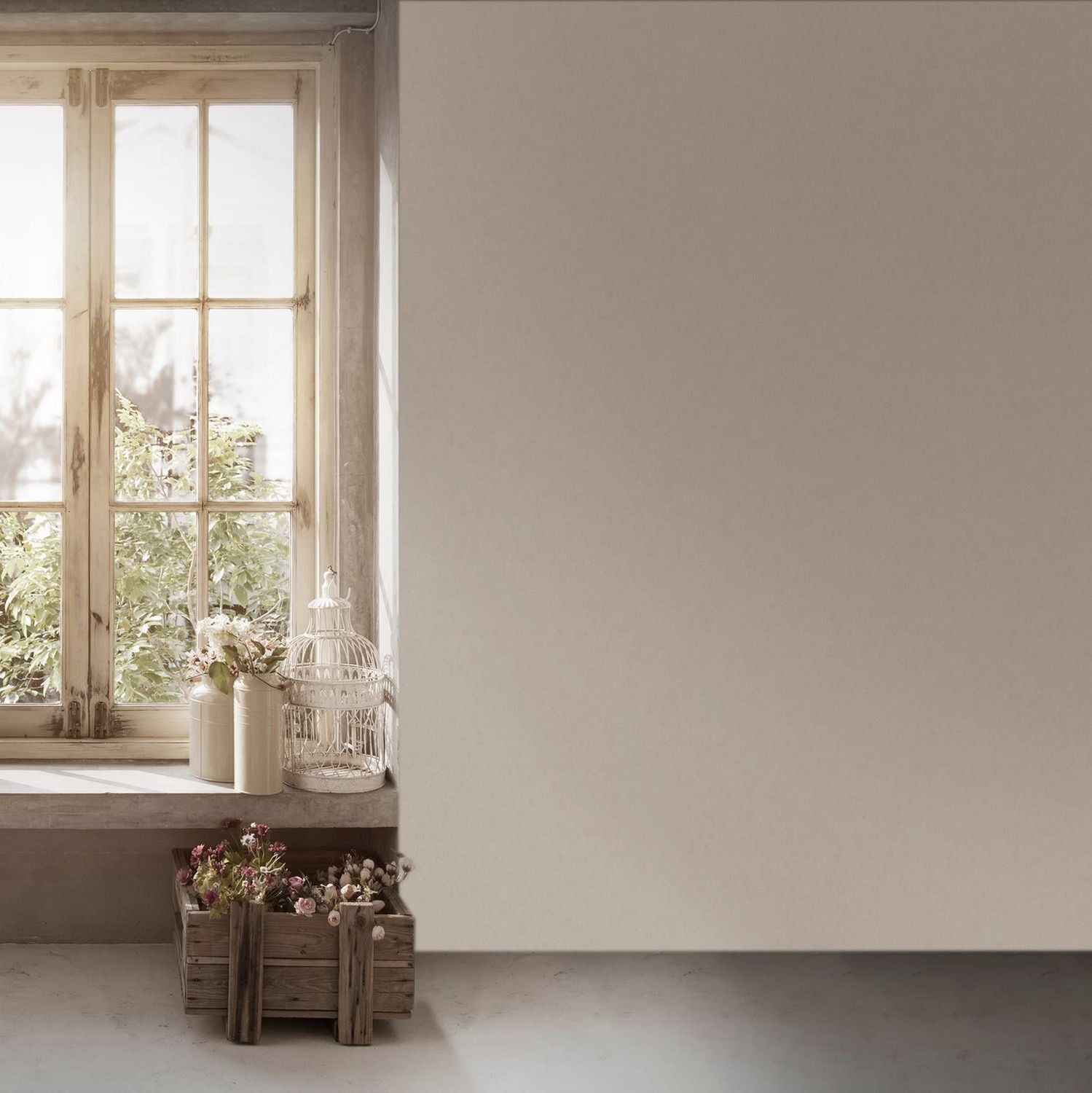 Livingwalls behang effen crème - 53 cm x 10.05 m - AS-393302