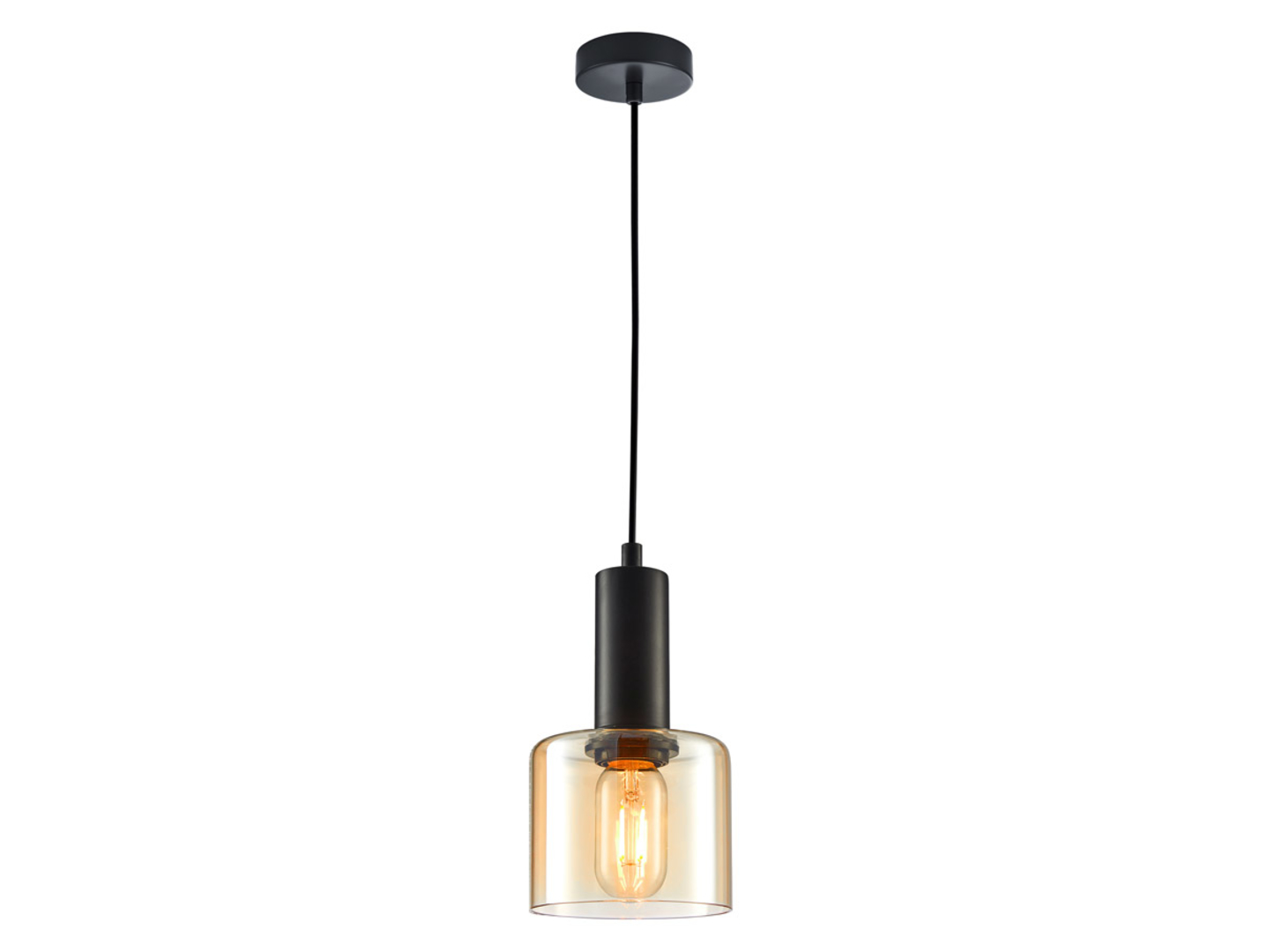 Lampa wisząca Santia szklana czarna