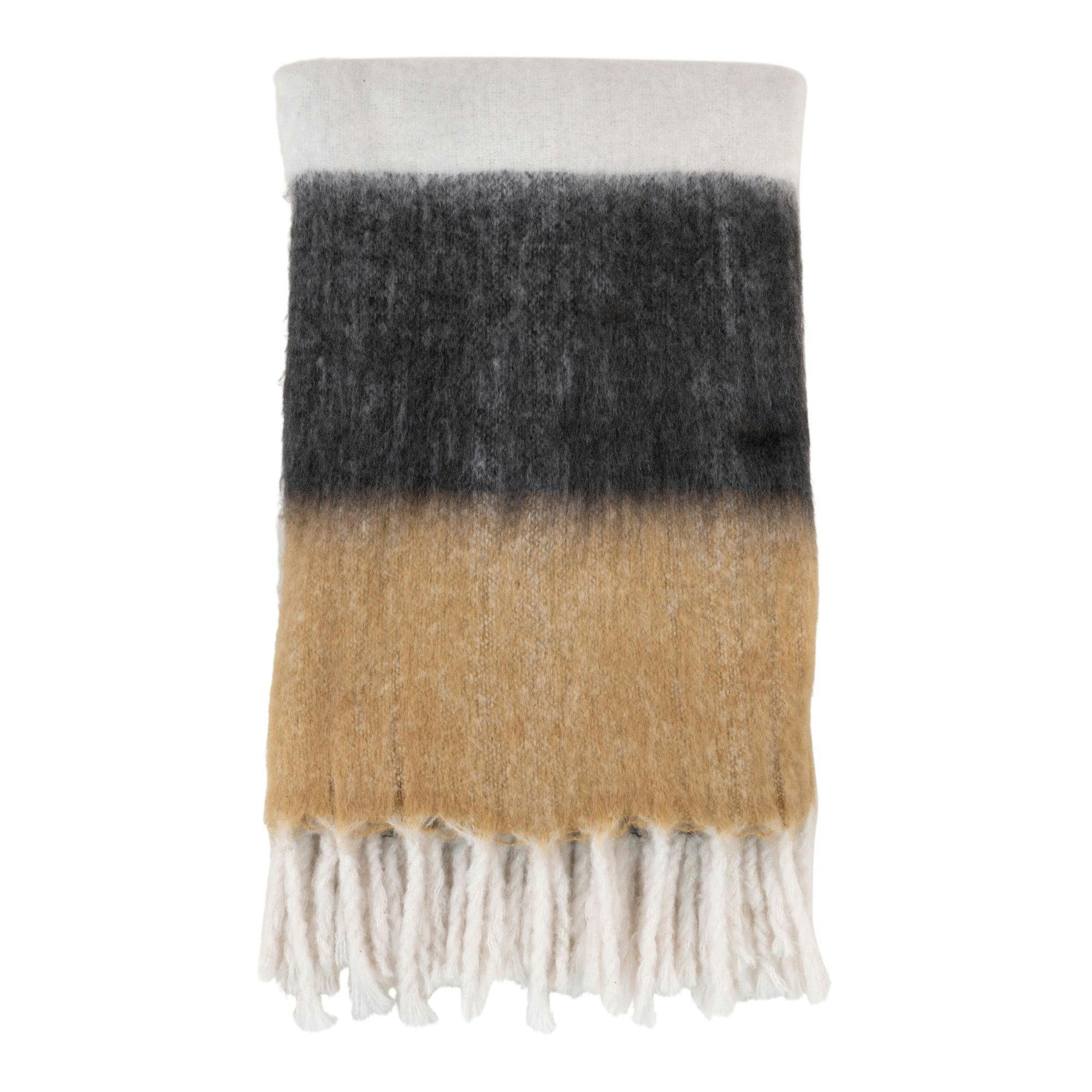 Plaid cosy à franges – 3 couleurs, 130x170 cm FALLON