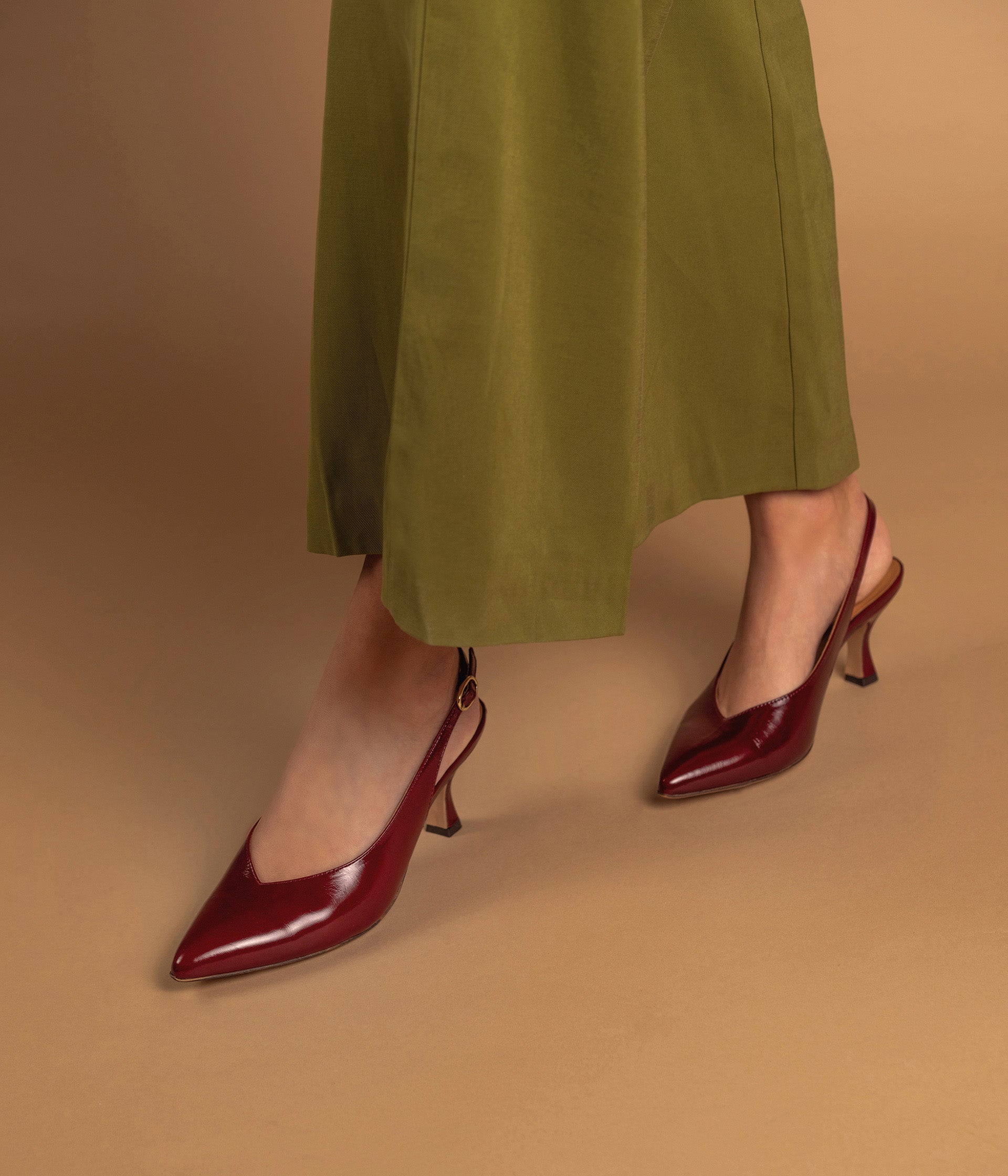 Escarpin Slingback Claudy bordeaux