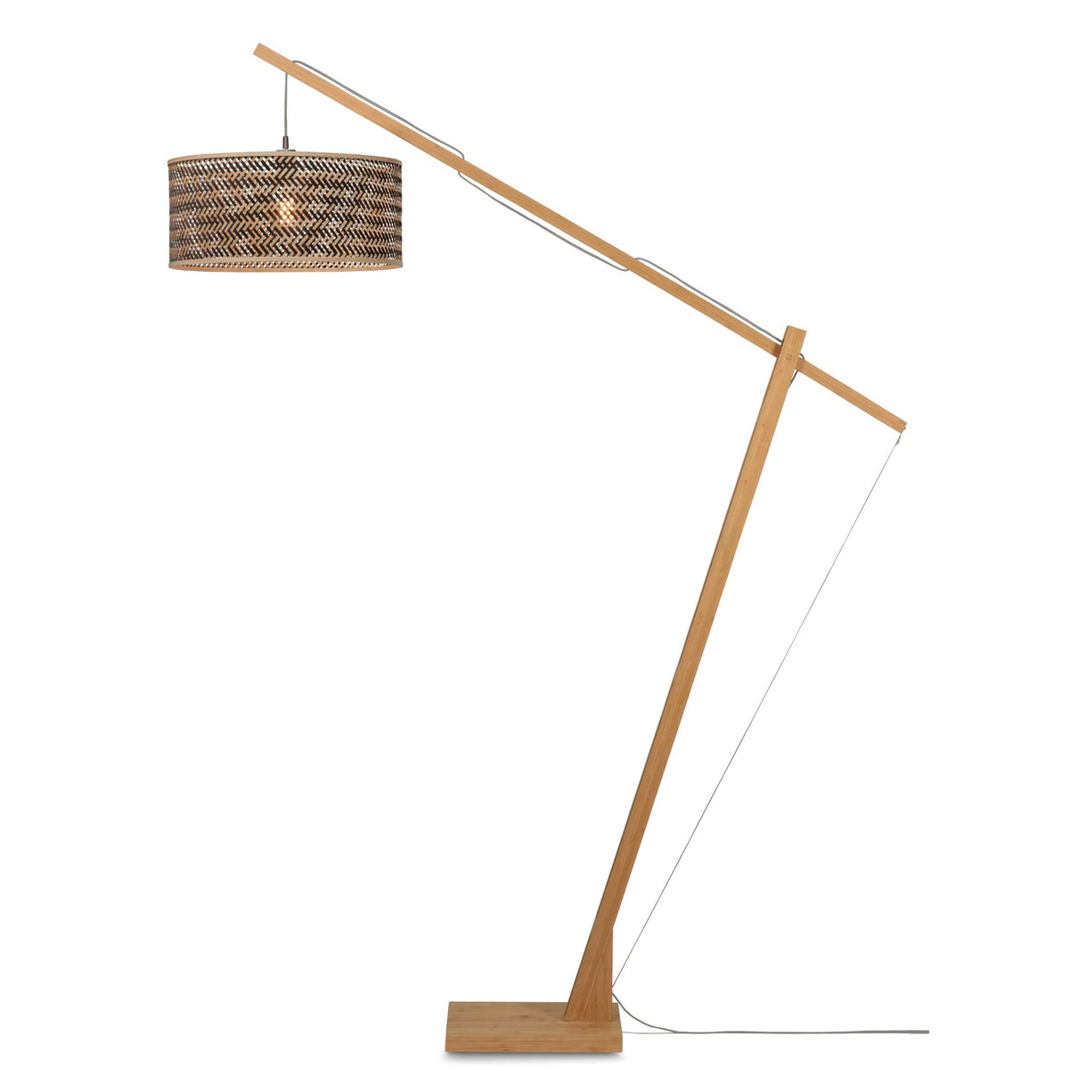 GOOD&MOJO vloerlamp Java - bruin - Ø50cm