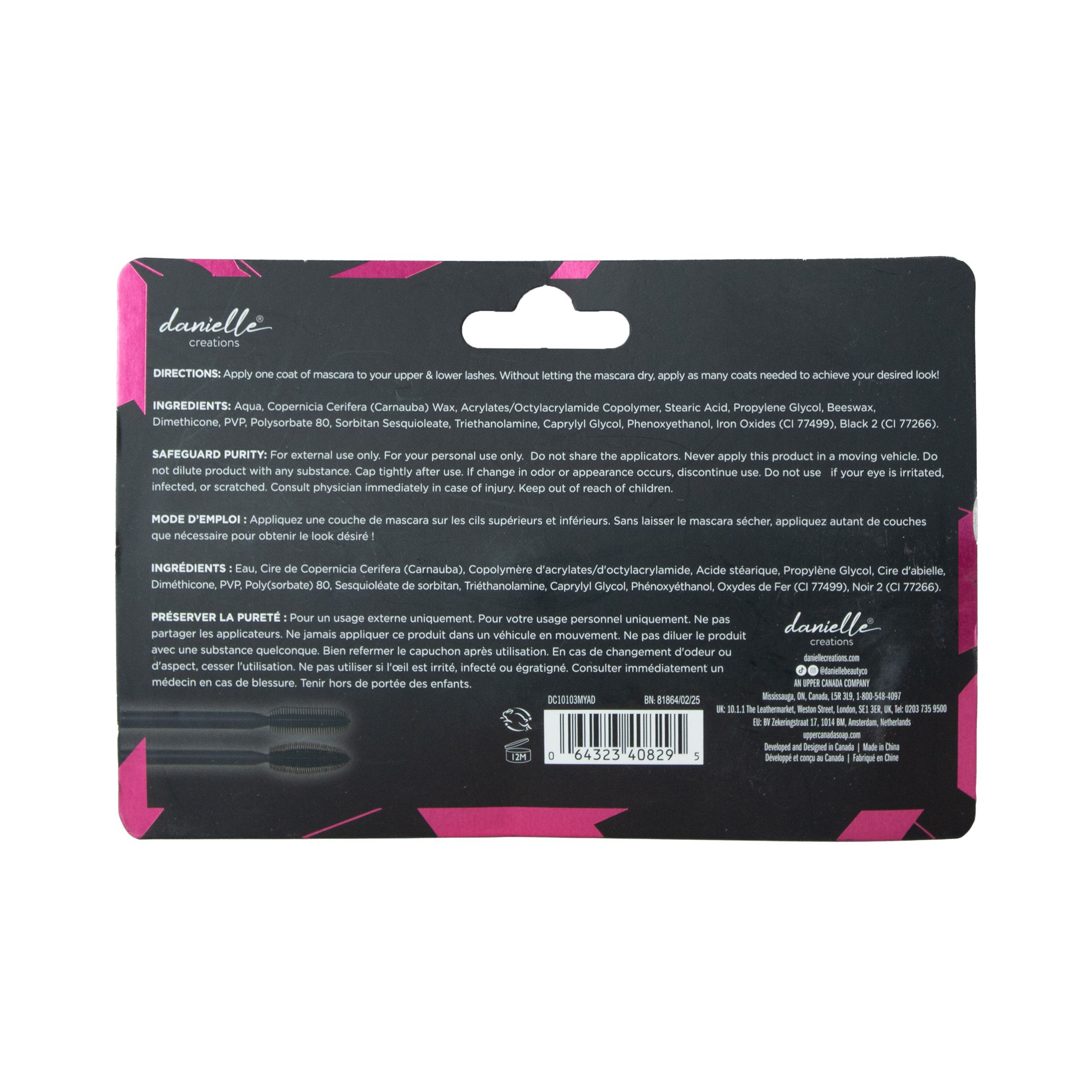 Danielle Creations Maximize Your Lashes Black Mascara Duo Gift Set