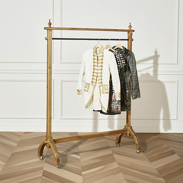 LULUPortant sur roulettes style romantique en bois et métal, 140 cm