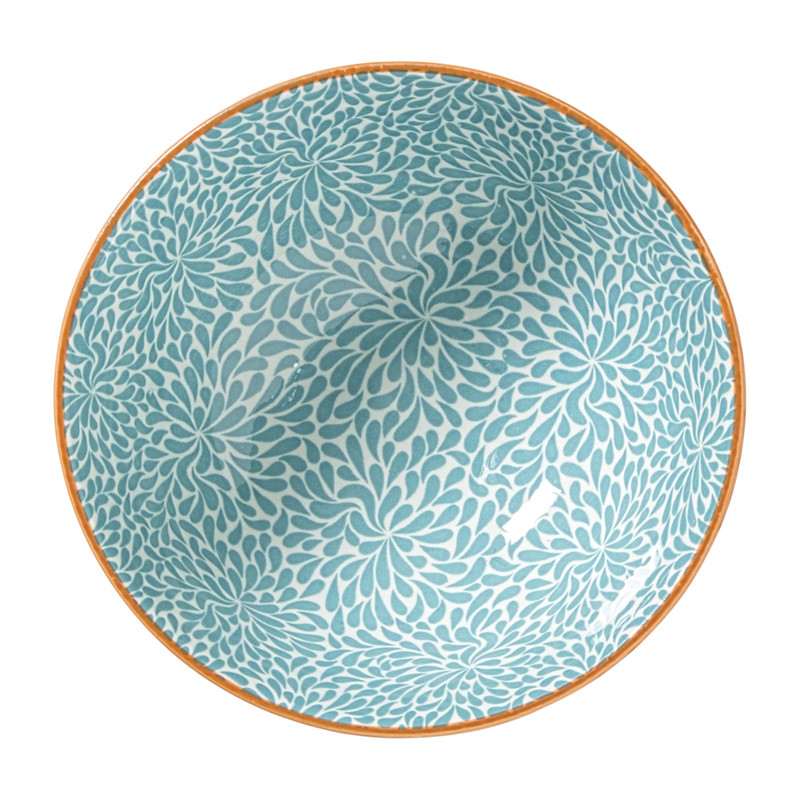 Schaaltje Moana middel - blauw/oranje - &Oslash;12.3x5.8 cm