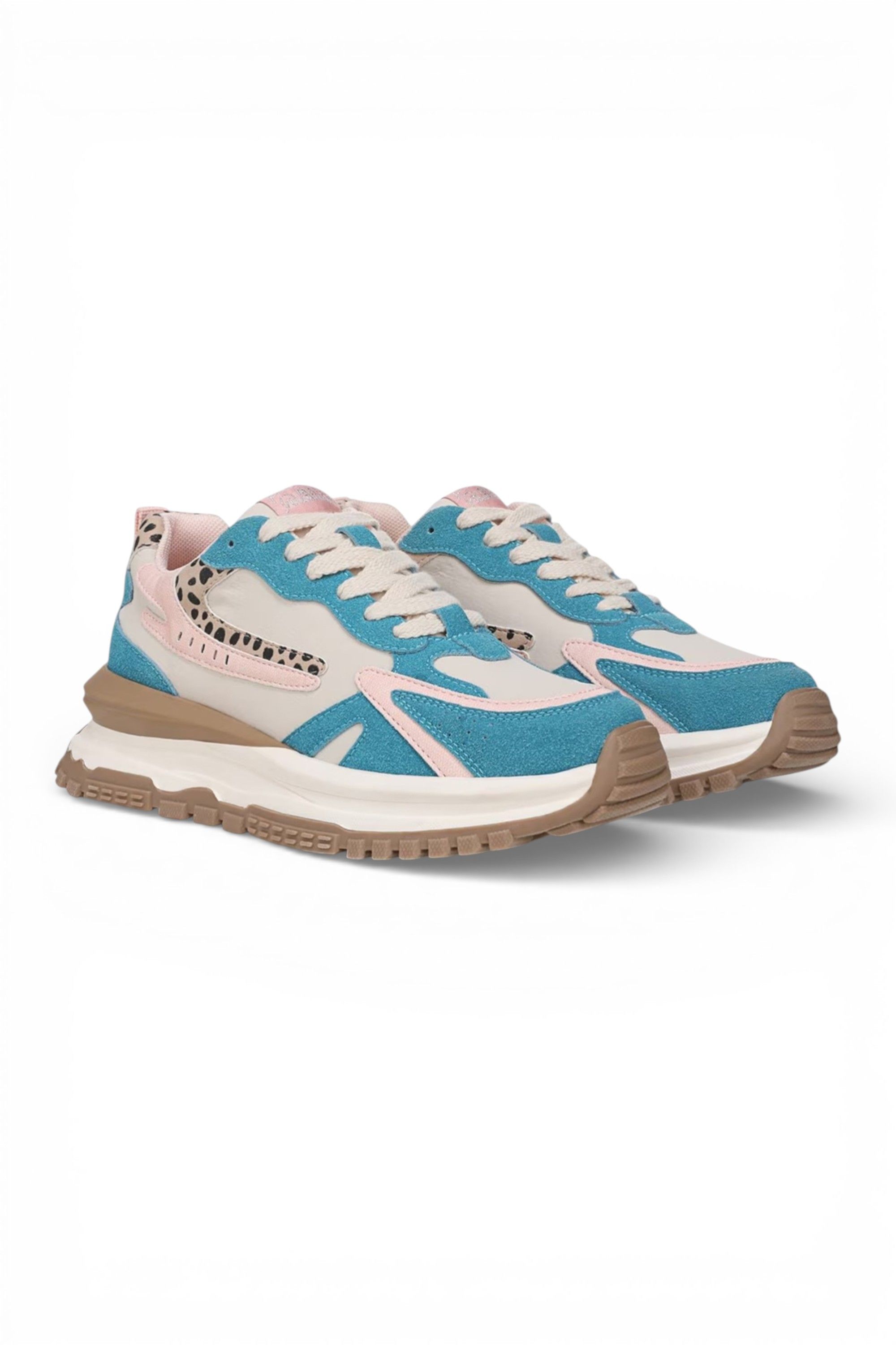 Infinity Leather Retro Lace-Up Chunky Sneakers Shoes - Blowfish Leo