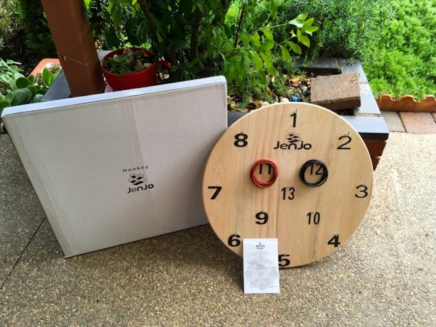 Iconic Round Wooden Giant Hookey Ring Board Lawn Game 68cm diameter Jenjo Games