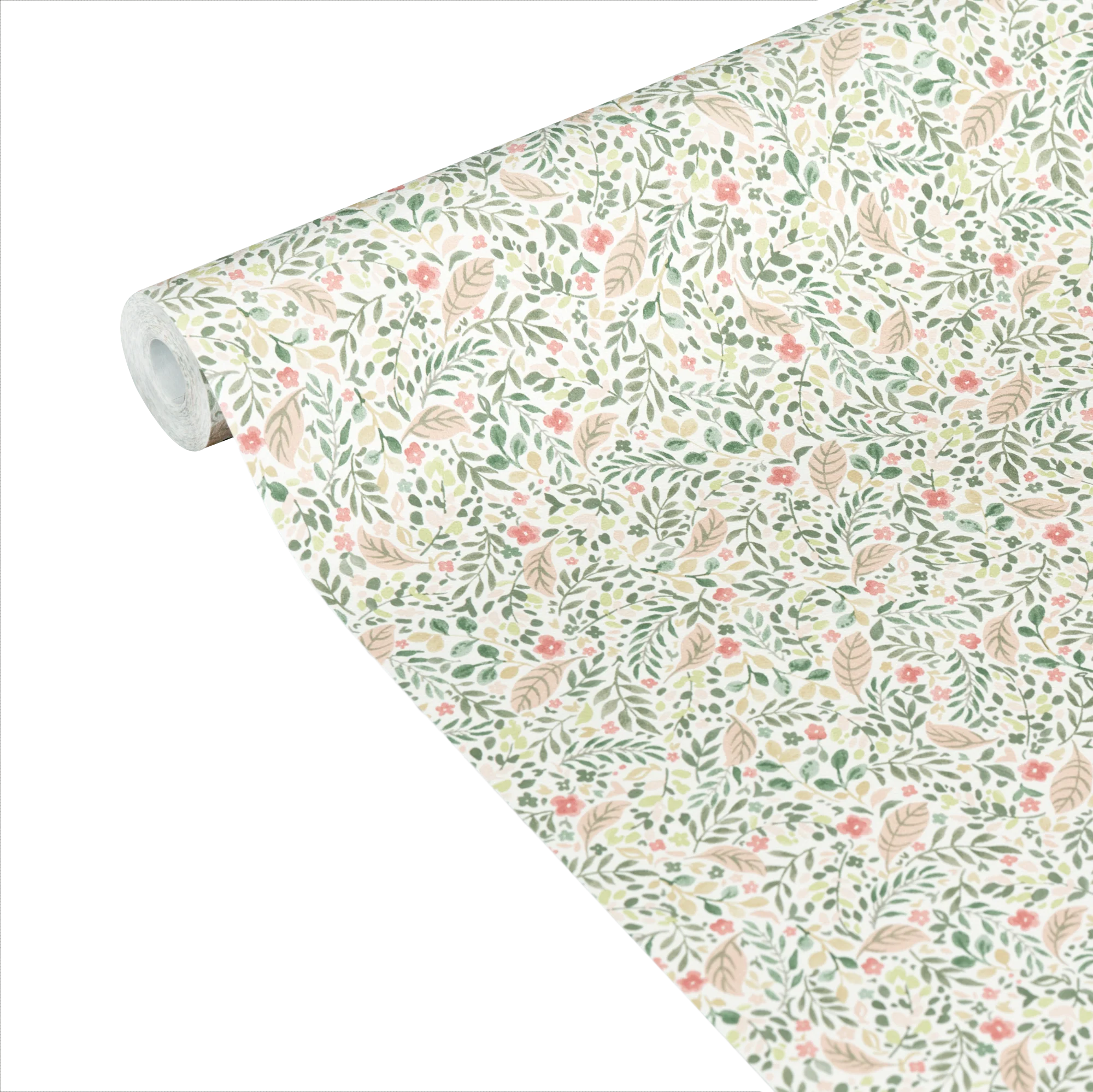 Papier peint intissé NAOMI coloris vert et rose