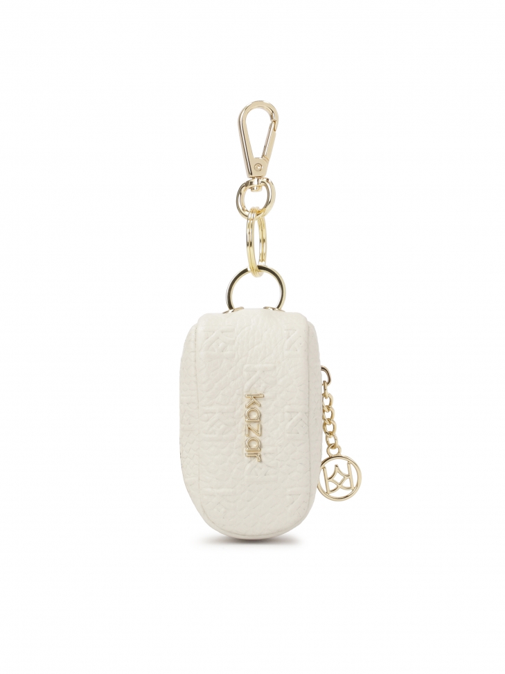 White key case with snap hook