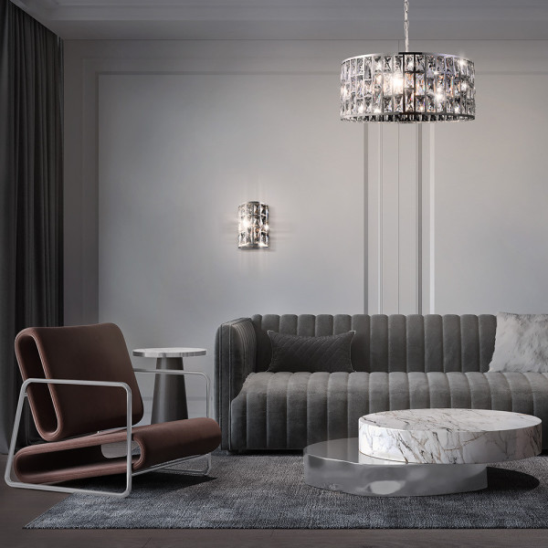 Lampa wisząca chromowana transparentna GELID 4xE27x60W Maytoni