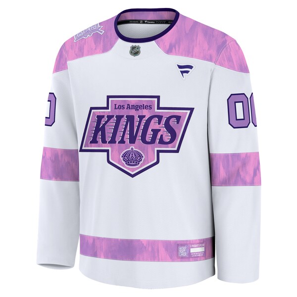 Los Angeles Kings  2024 Hockey Fights Cancer Custom Practice Jersey - White