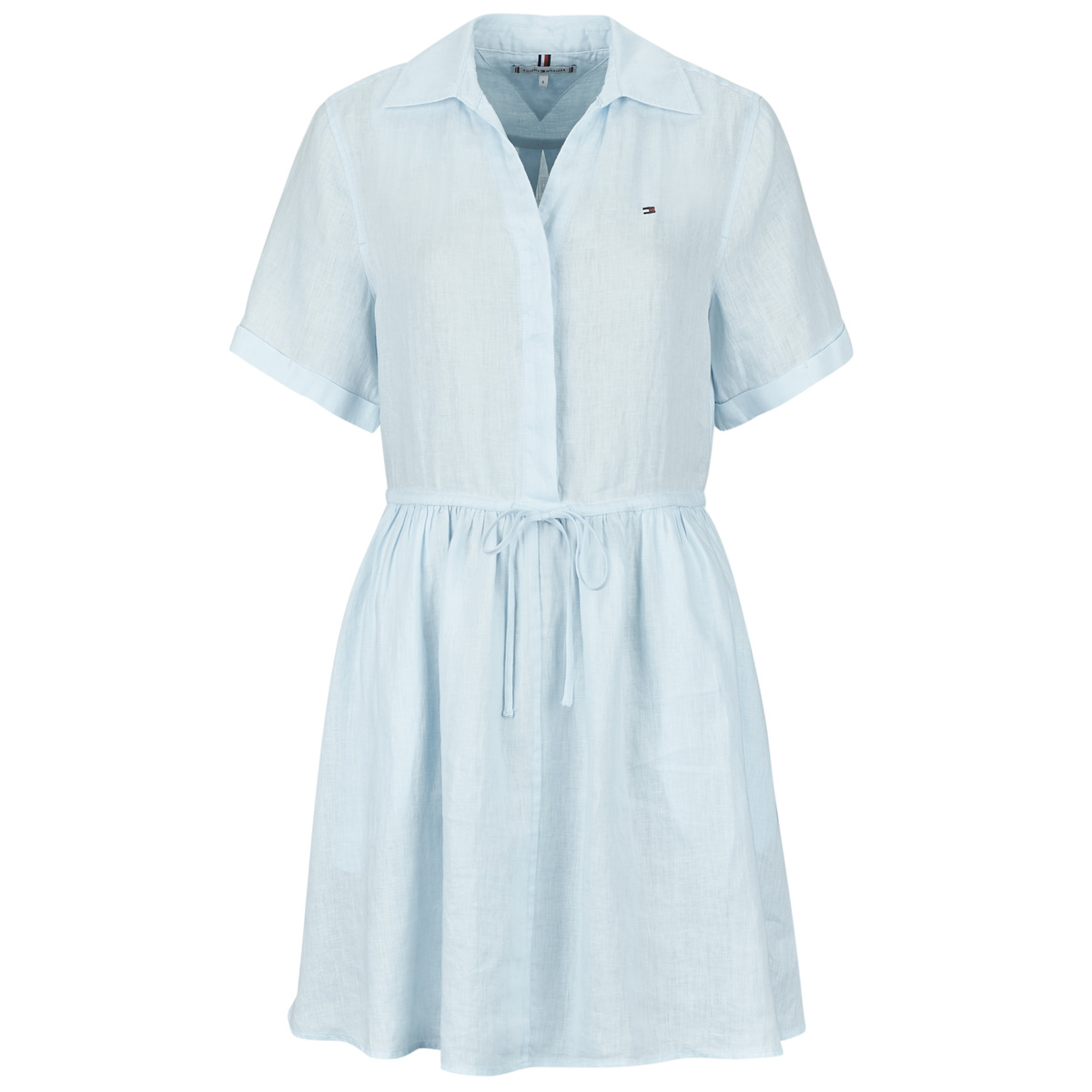 Tommy Hilfiger - ESS LINEN SHORT SS DRESS - Blue