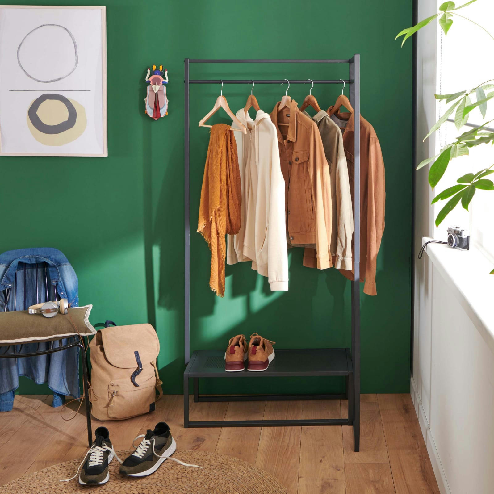 STRADA - Portant vêtements métal L80 x H165 cm