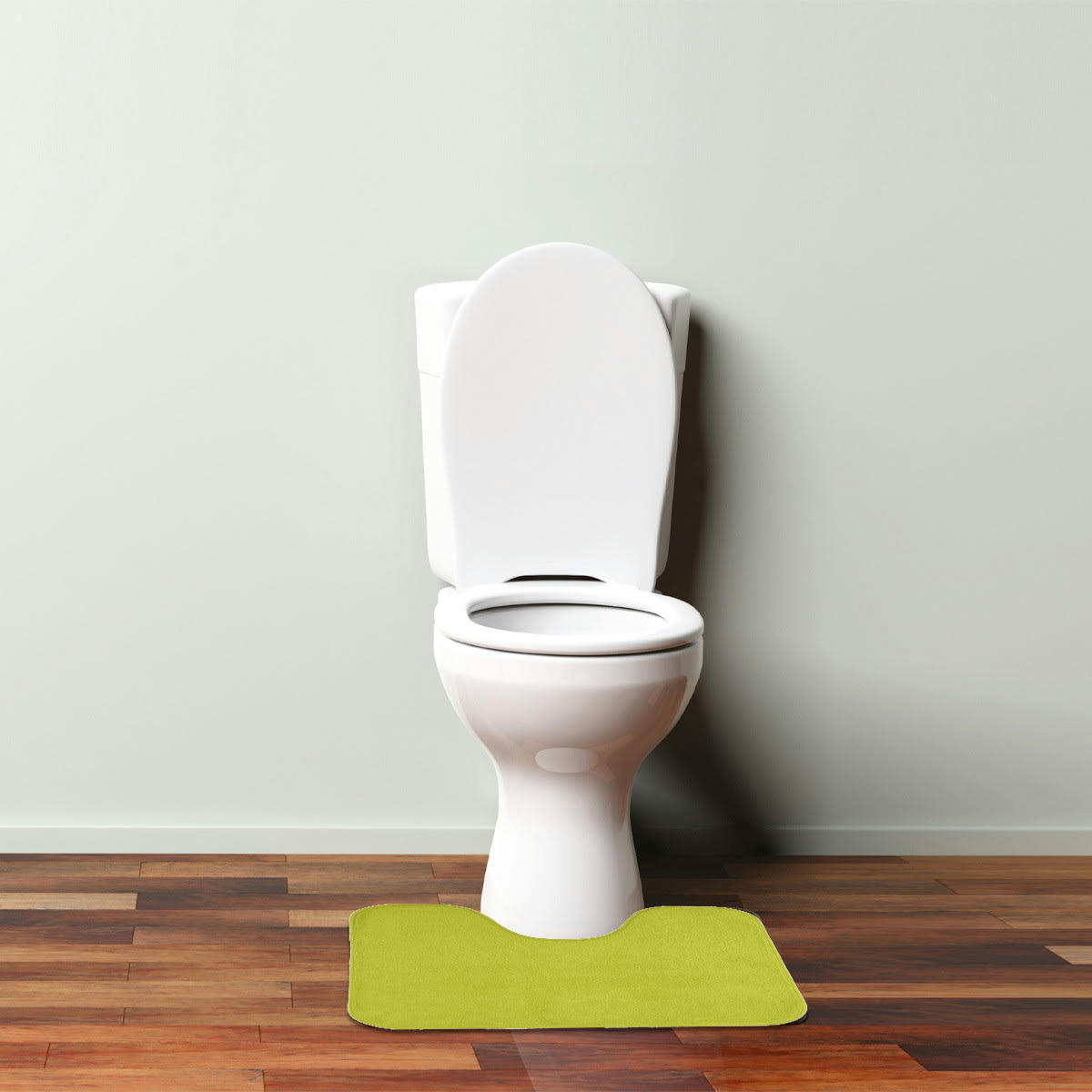 POEME - Tapis de toilette en polyester uni anis 50x40cm