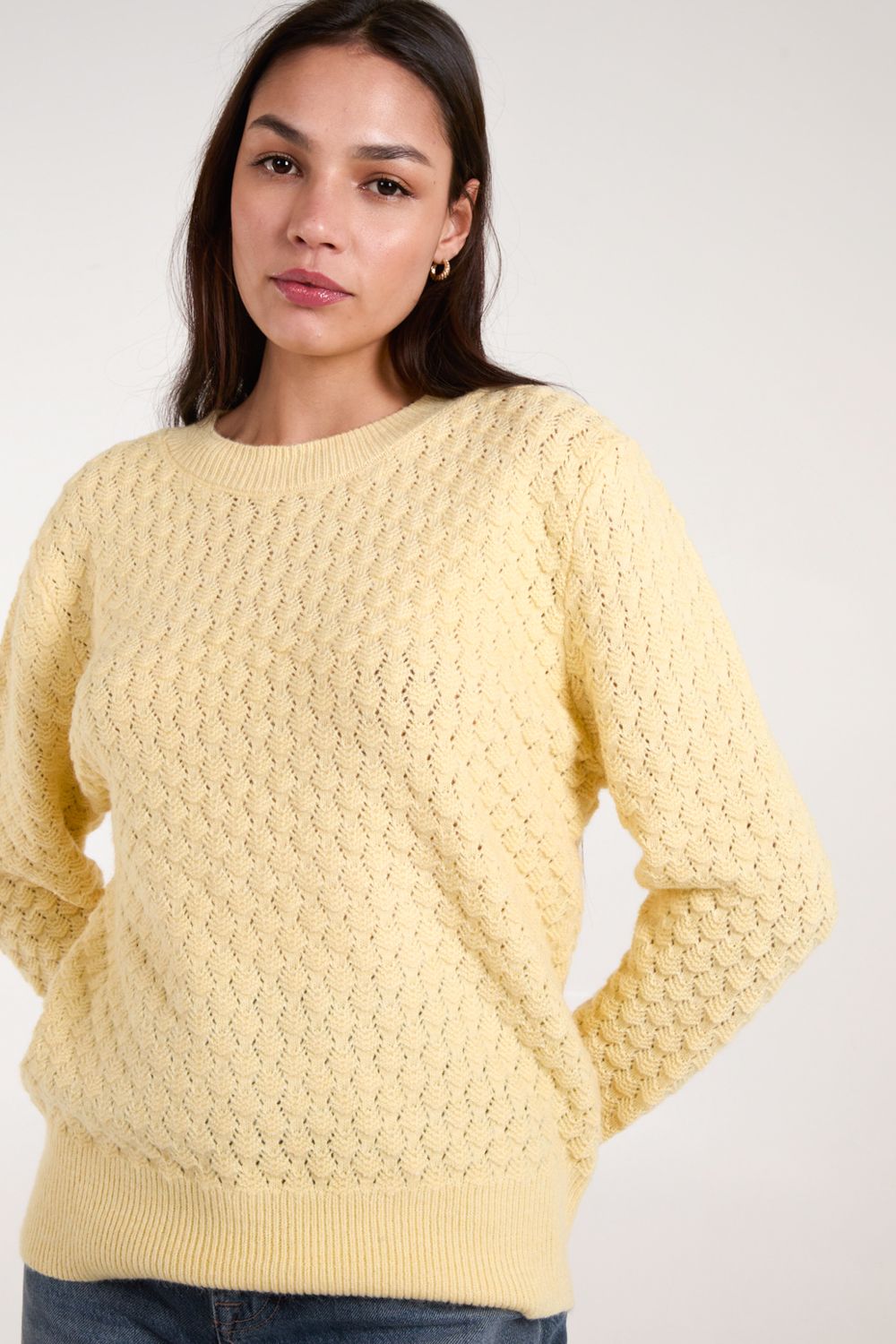 Blue Vanilla Textured Knit Jumper