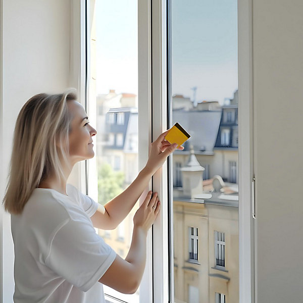 DIMEXACT - Film anti chaleur fenetre pour simple vitrage bon compromis - bleu clair - 75 cm x 2 m - en Rouleau